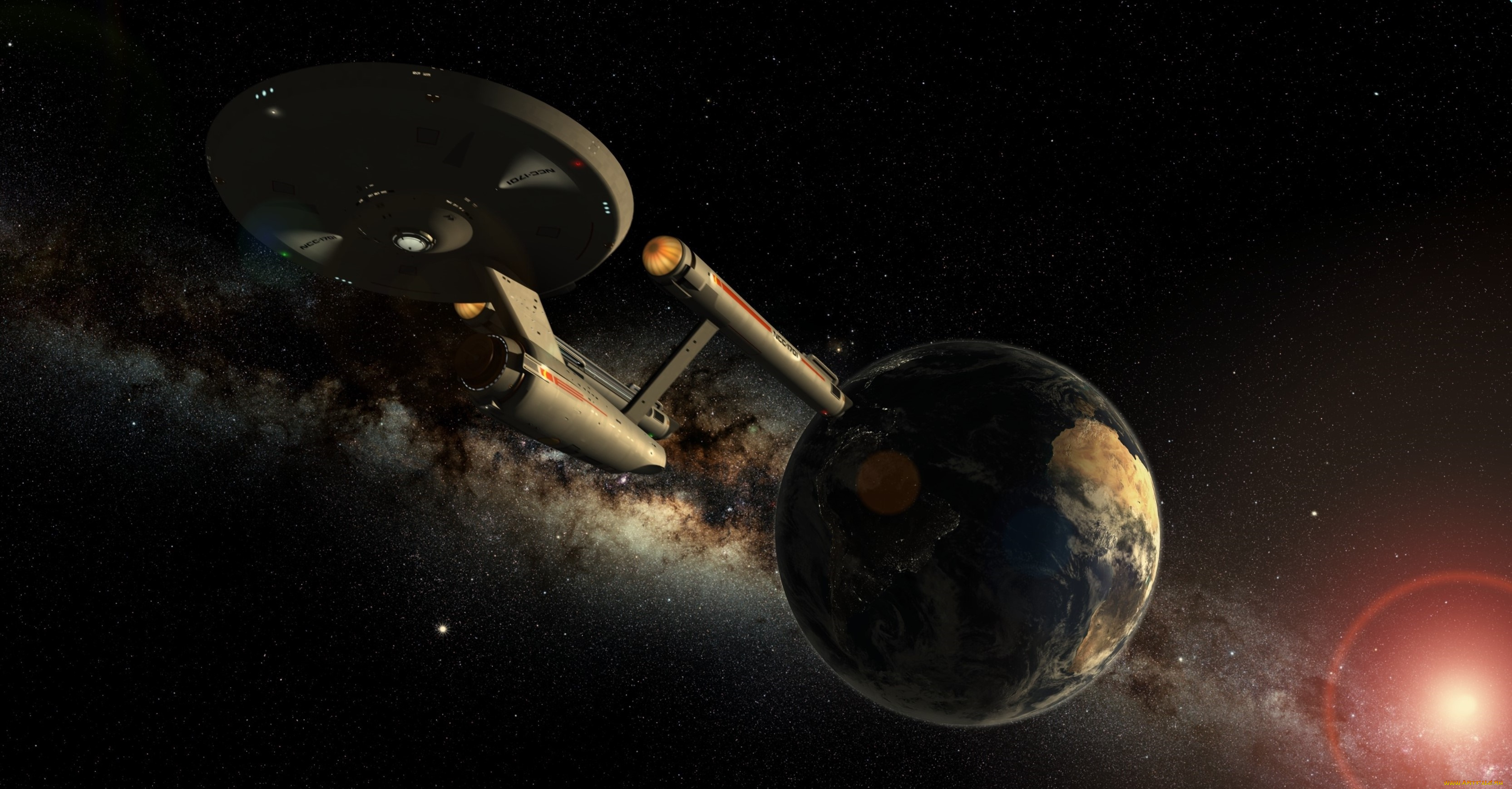 космос, арт, вселенная, полет, космический, корабль, звезды