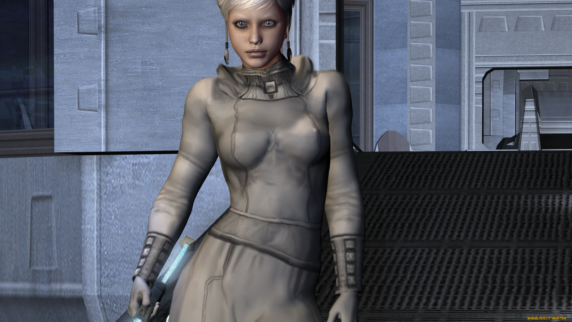 3д, графика, фантазия, , fantasy, фон, взгляд, девушка