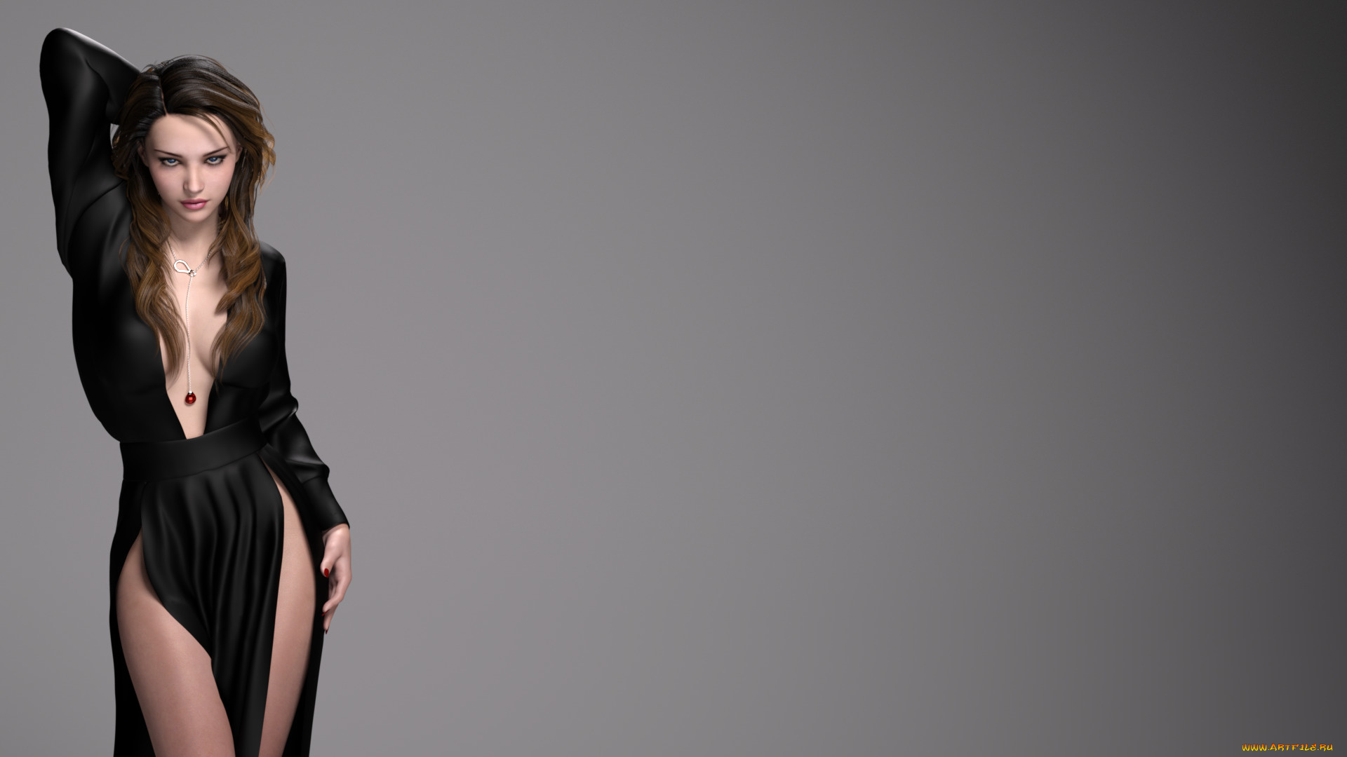 3д, графика, люди, , people, девушка, взгляд, фон