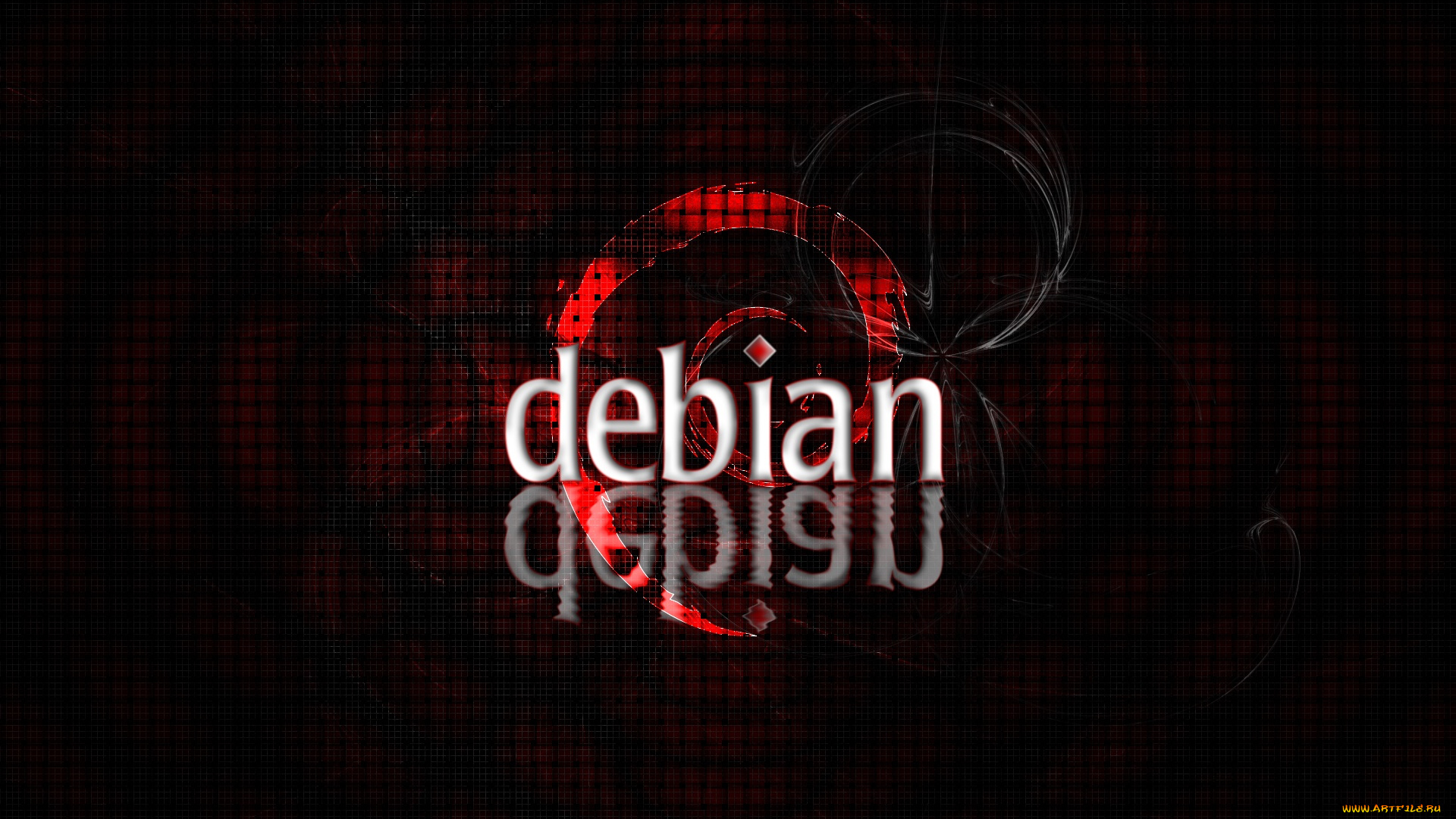 компьютеры, debian, логотип, фон