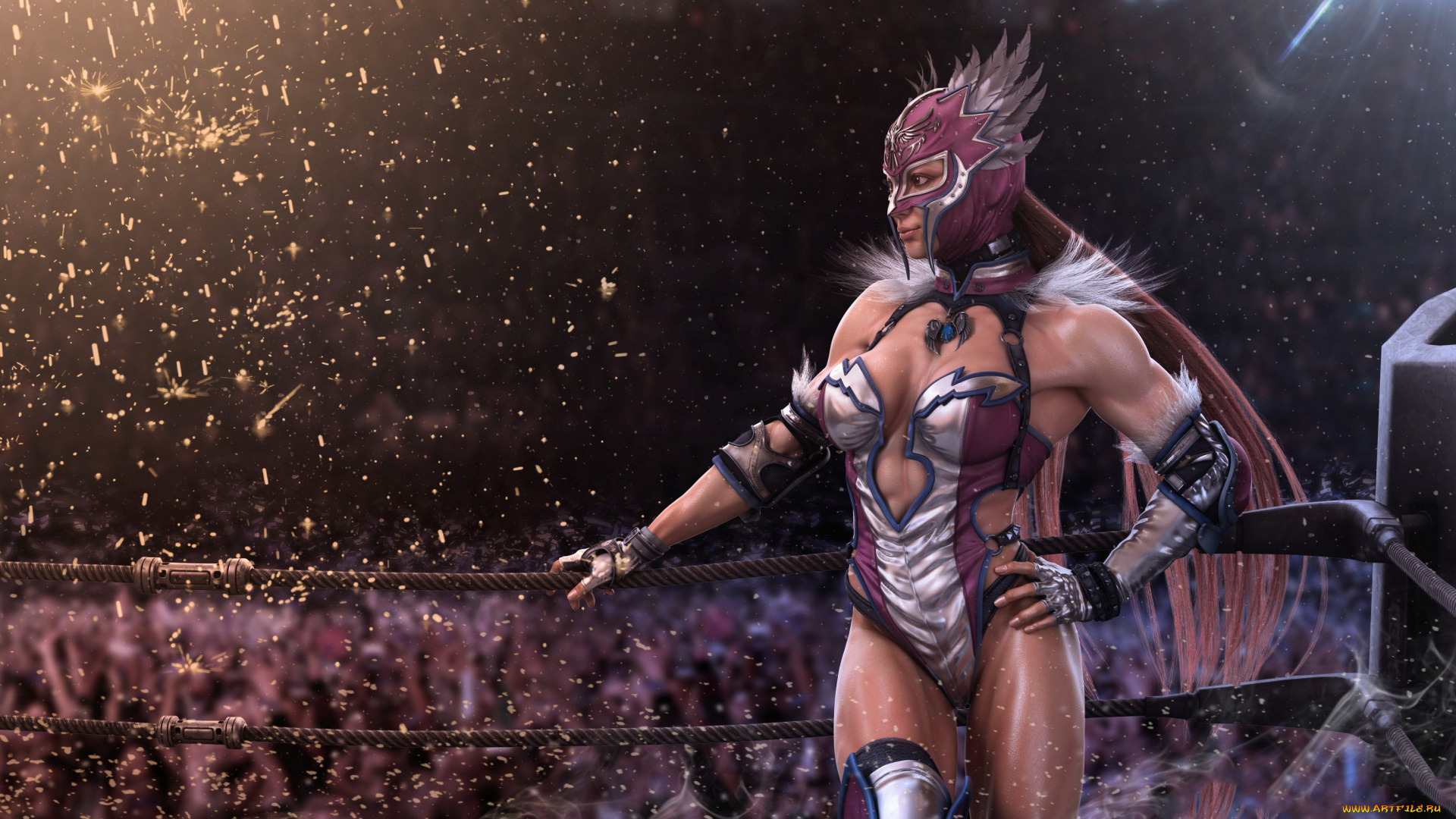 рисованное, люди, взгляд, девушка, канат, униформа