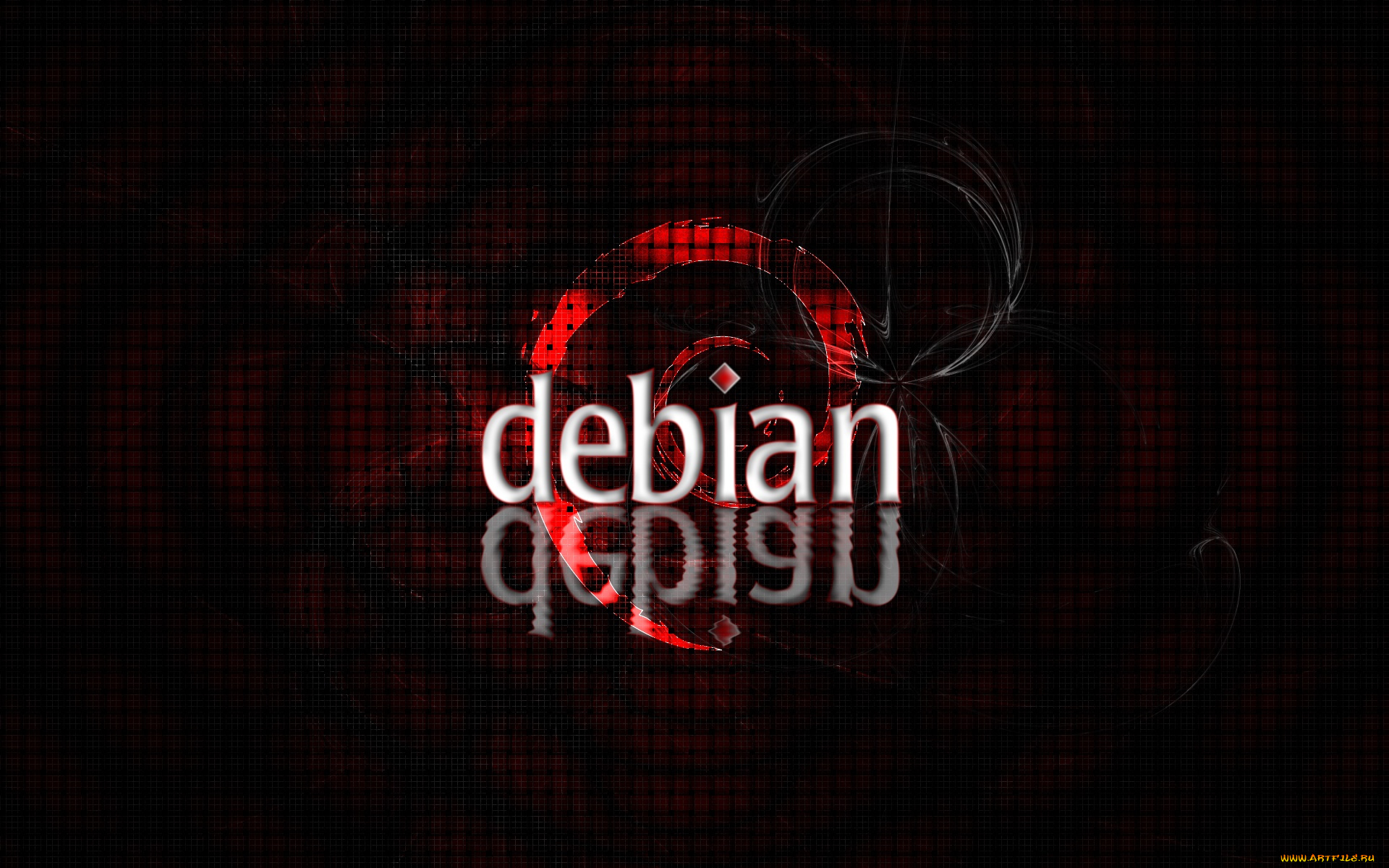 компьютеры, debian, логотип, фон