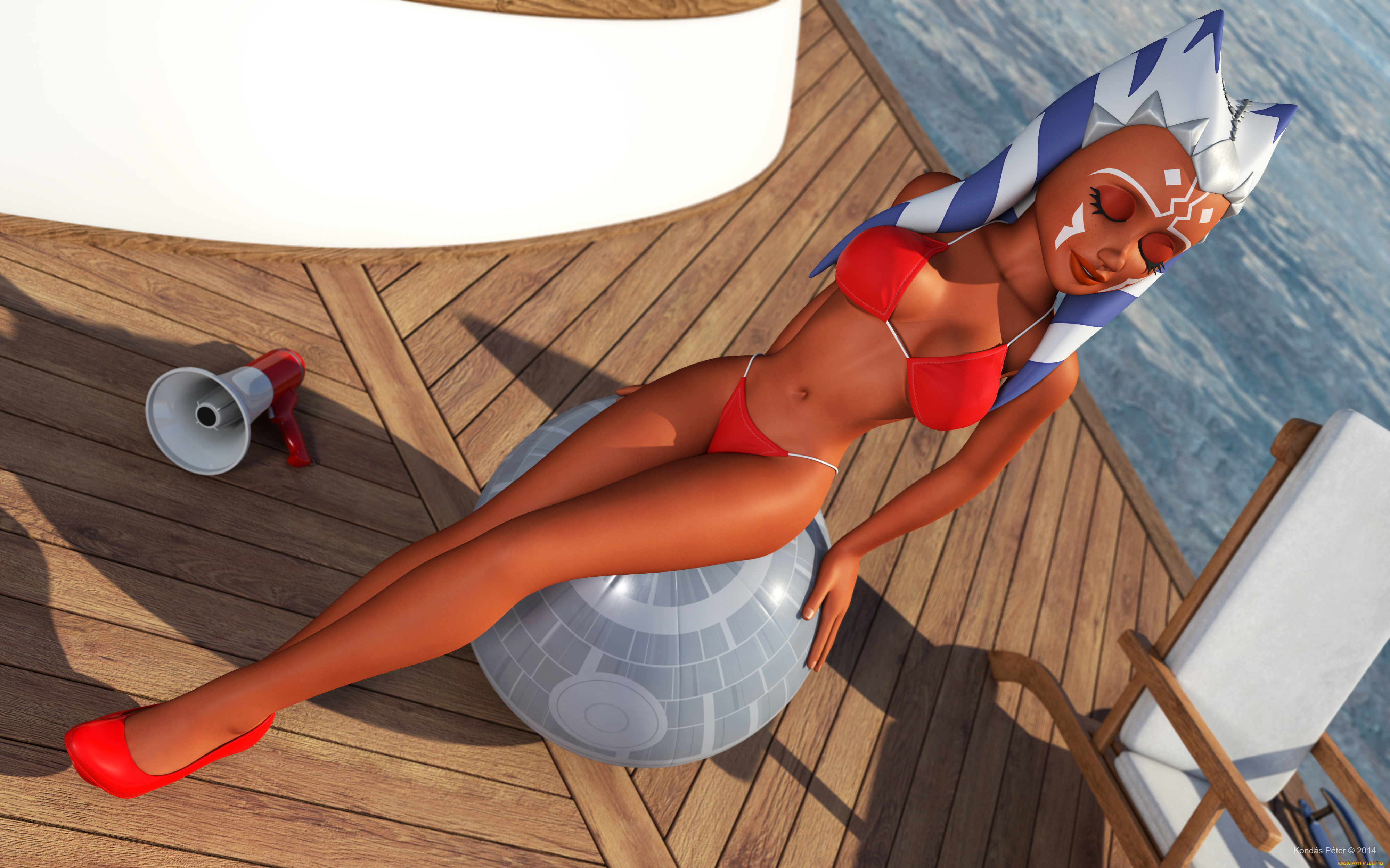 3д, графика, ___, взгляд, девушка, фон, planet, 51