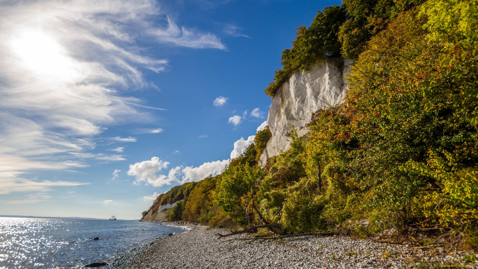 природа, побережье, простор