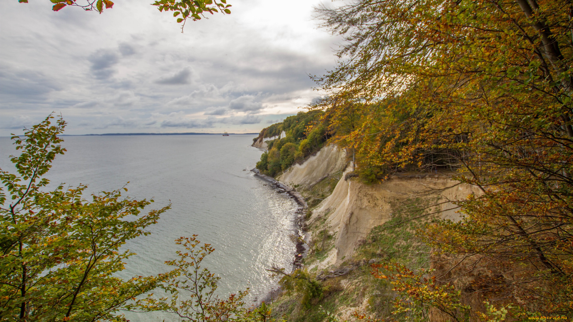 природа, побережье, простор