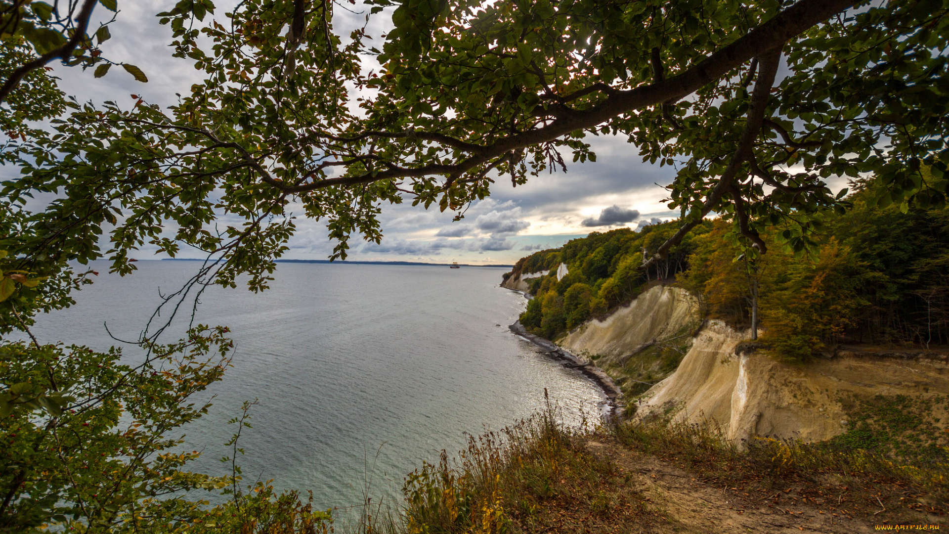 природа, побережье, простор