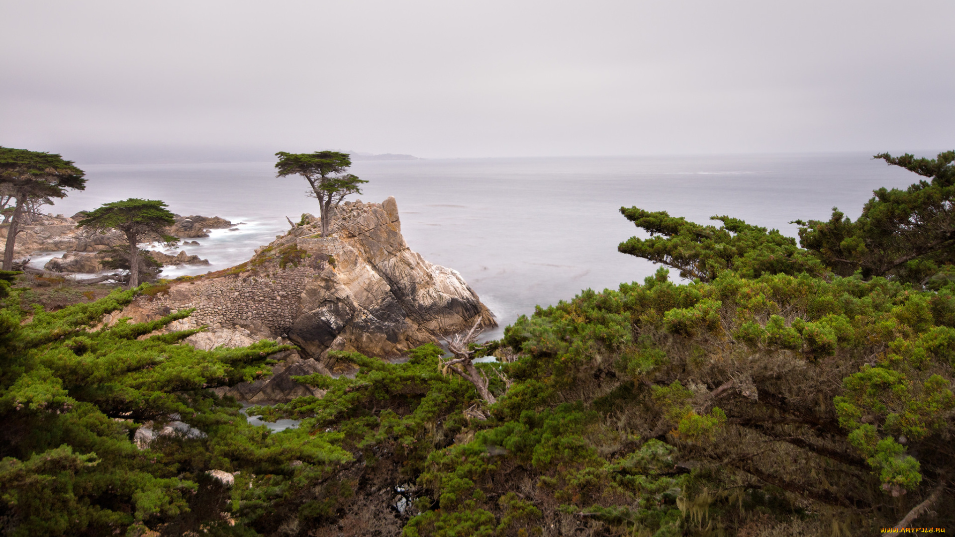 природа, побережье, простор