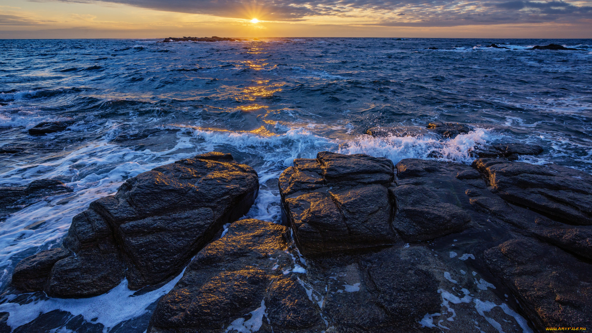 природа, побережье, простор