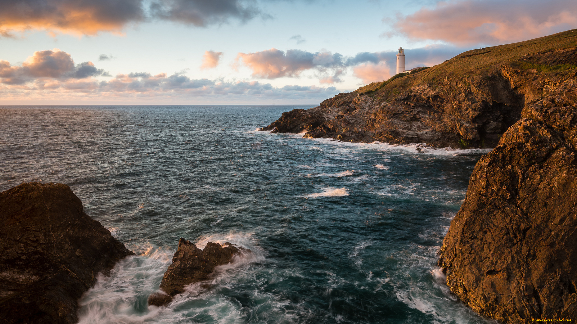 природа, побережье, простор