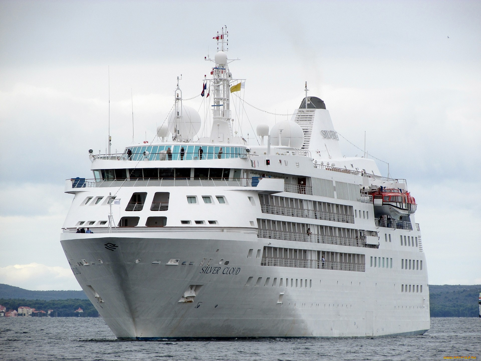 silver, cloud, корабли, лайнеры, суперяхта