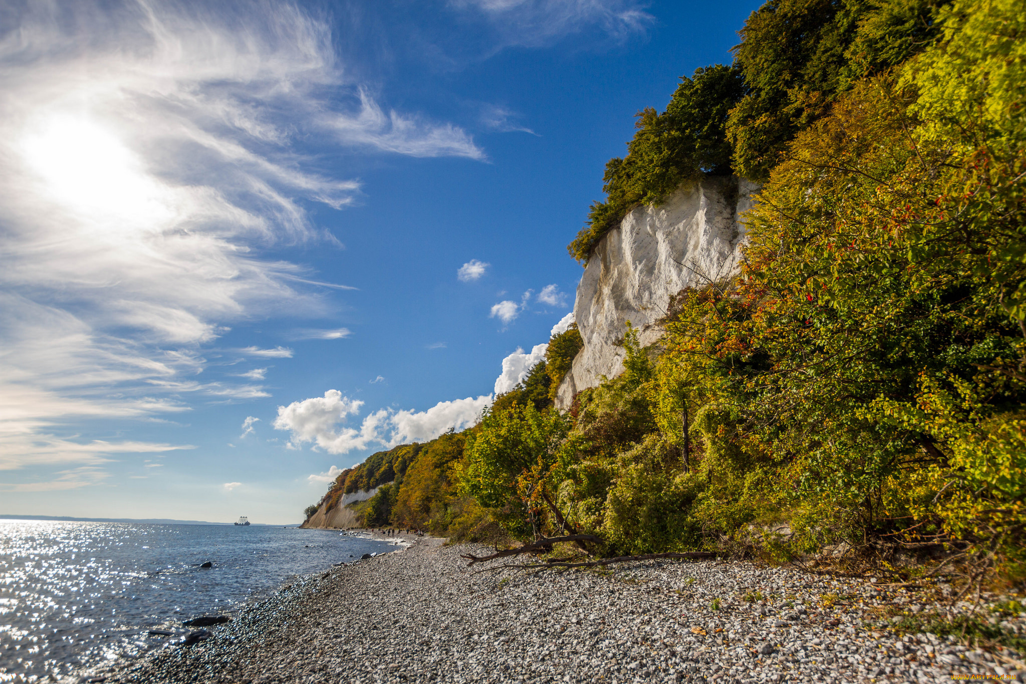 природа, побережье, простор