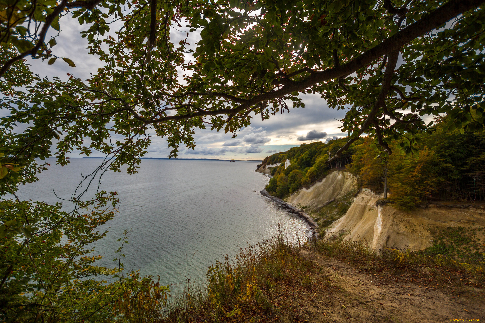 природа, побережье, простор