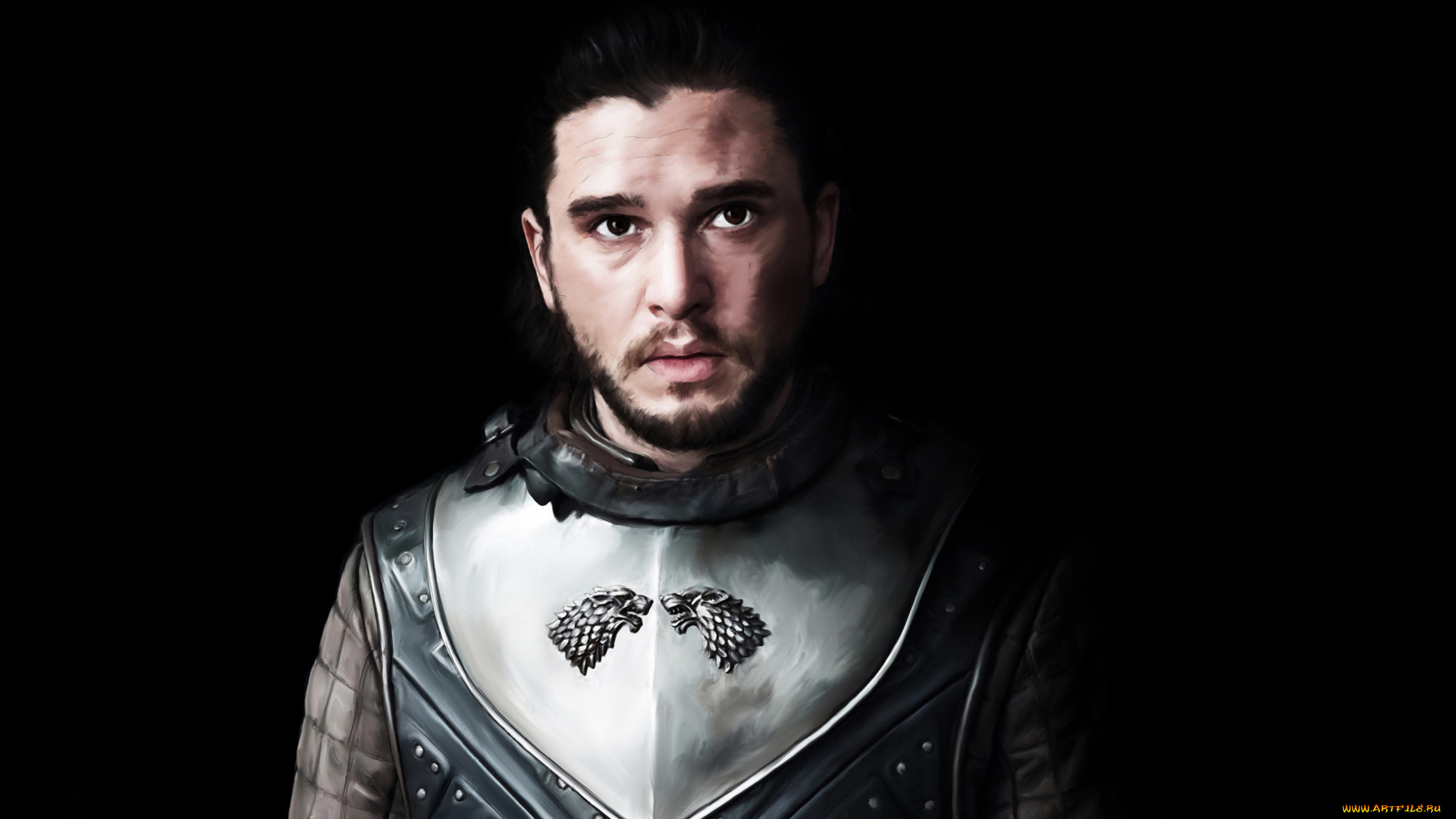 рисованное, кино, взгляд, фон, мужчина, борода, латы