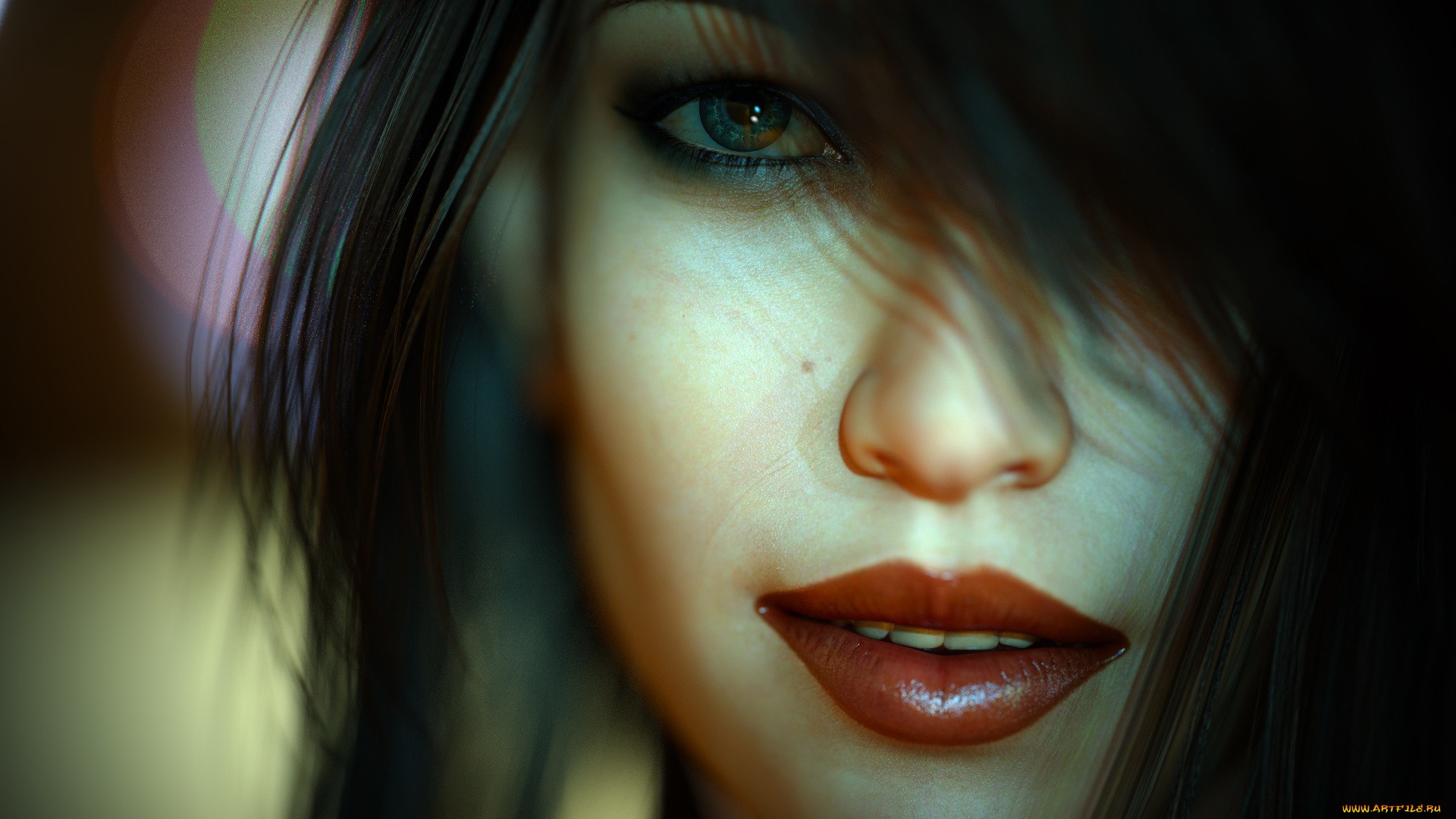 3д, графика, портрет, , portraits, девушка, фон, взгляд