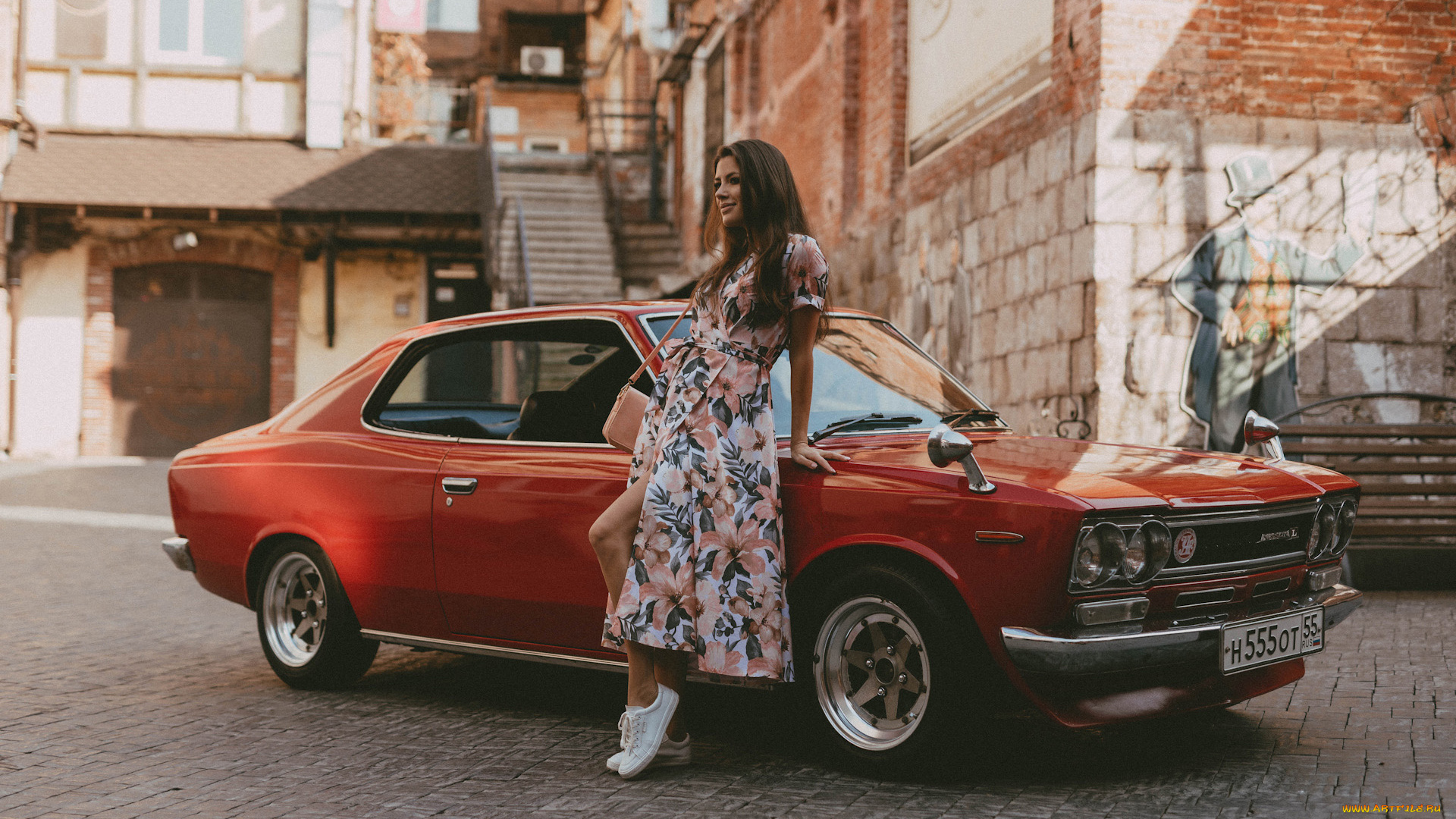 автомобили, -авто, с, девушками, nissan, laurel, hakoloreru, 1972, год