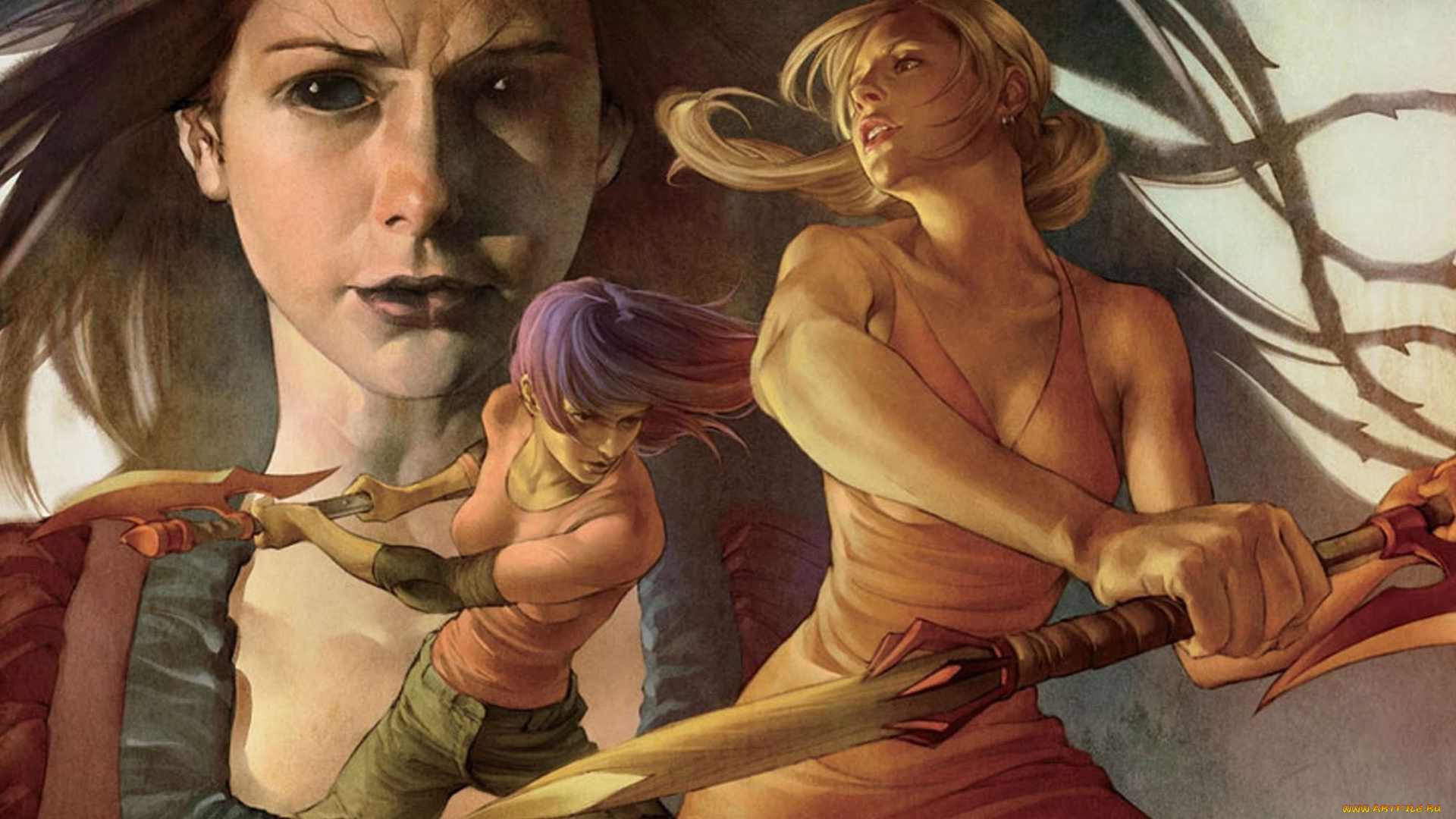 фэнтези, _buffy, , the, vampire, slayer, поединок, оружие, баффи, лицо, девушки