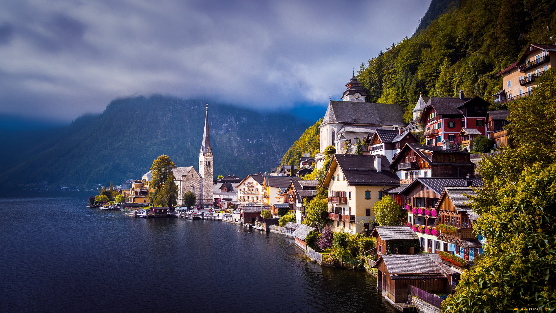 города, гальштат, , австрия, красота, необыкновенная, гальштат
