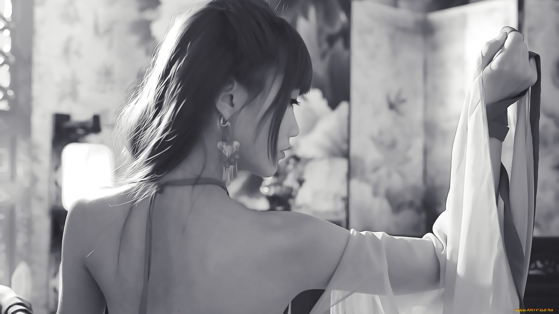 календари, компьютерный, дизайн, 2020, calendar, модель, девушка, азиатка, спина, женщина