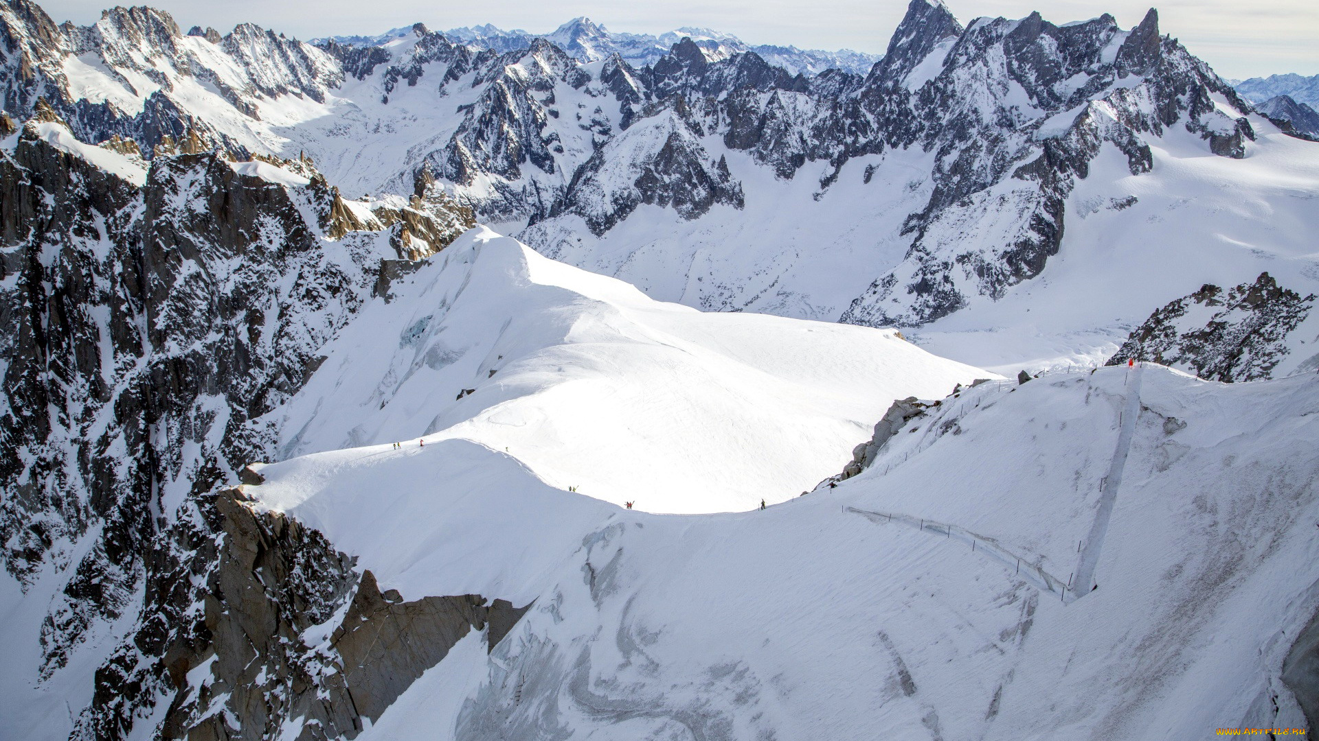 природа, горы, снег, вершины