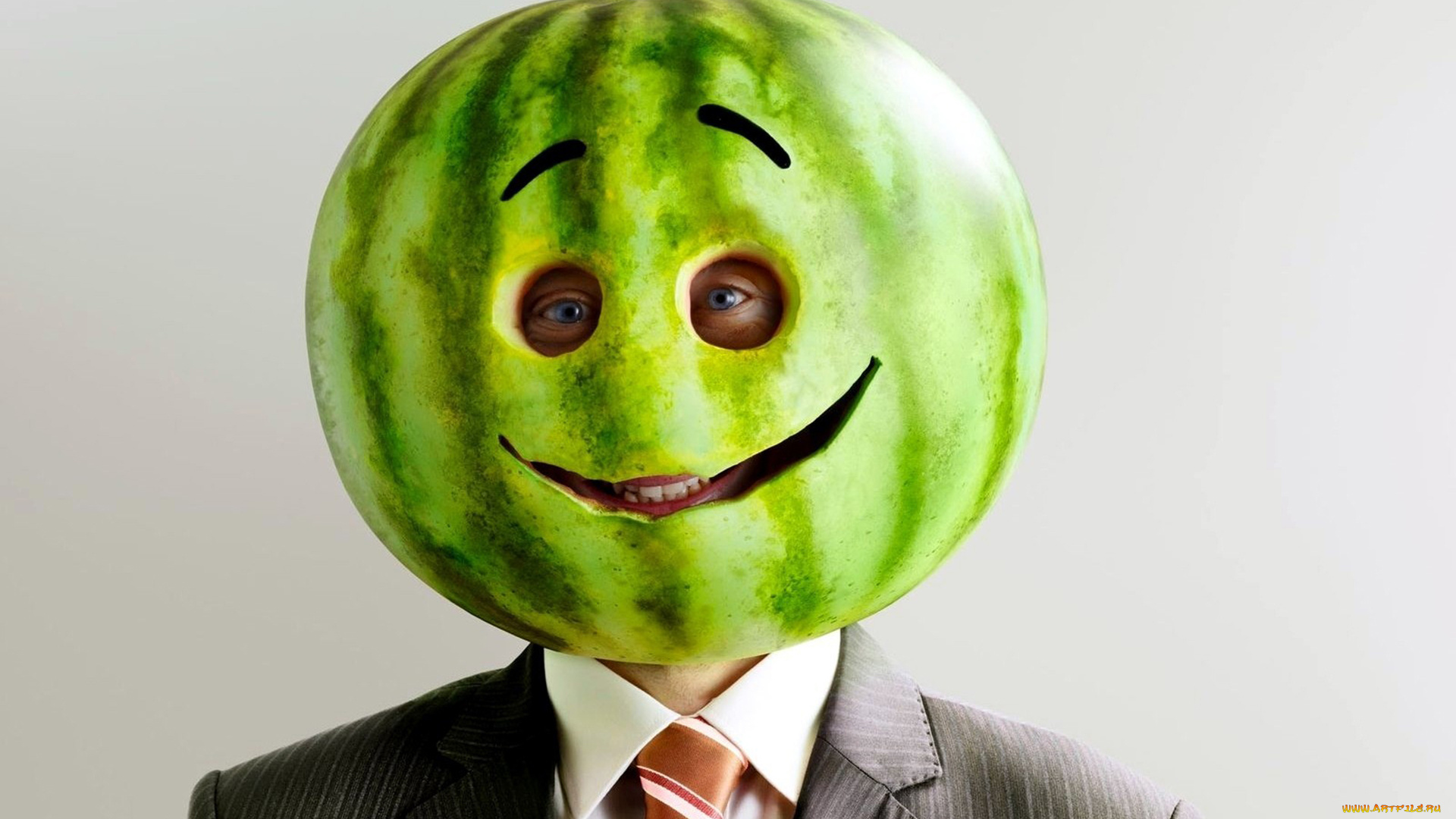 юмор, и, приколы, юмор, мужчина, арбуз, человек, улыбка, смех, глаза, взгляд, смешной