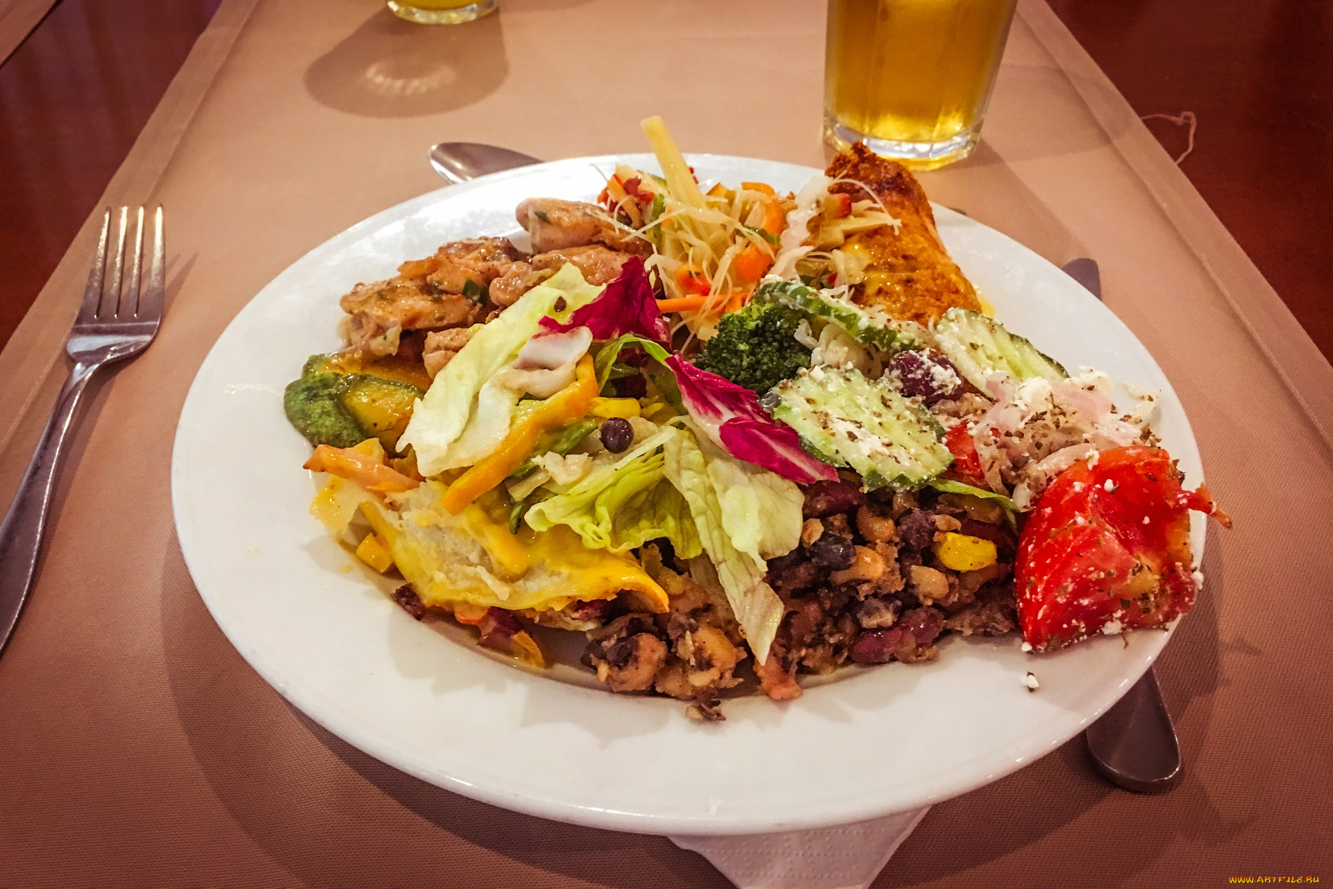 еда, вторые, блюда, овощи, курица