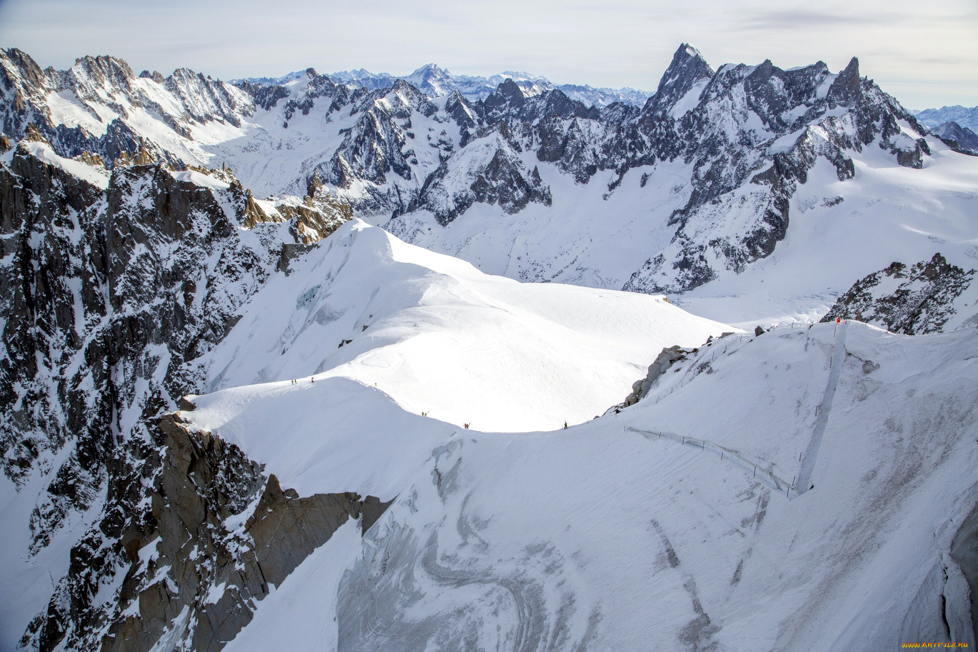 природа, горы, снег, вершины