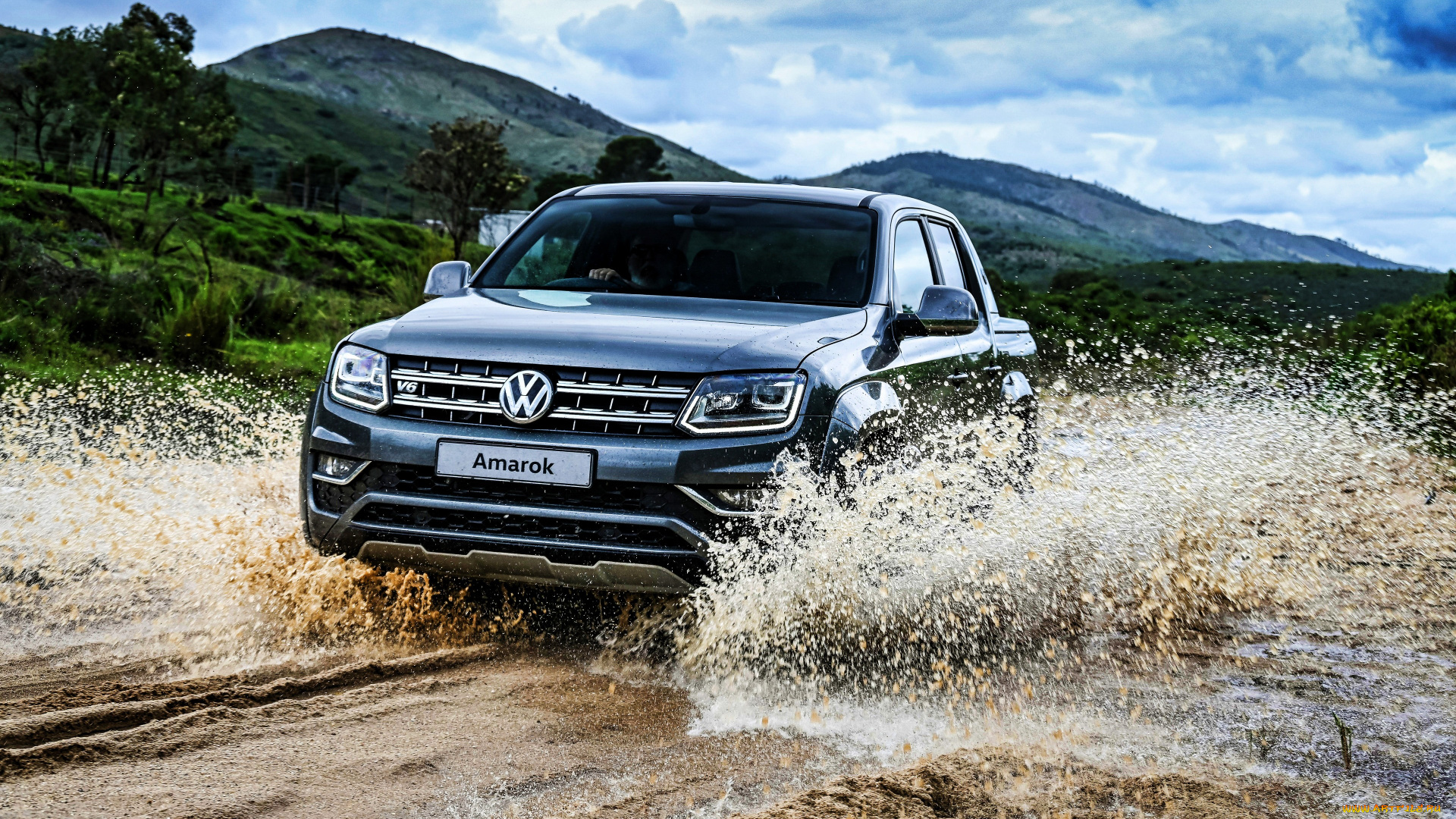 2021, volkswagen, amarok, автомобили, volkswagen, amarok, 4k, offroad, 2021, года, внедорожник, вода, фольксваген, амарок, немецкие