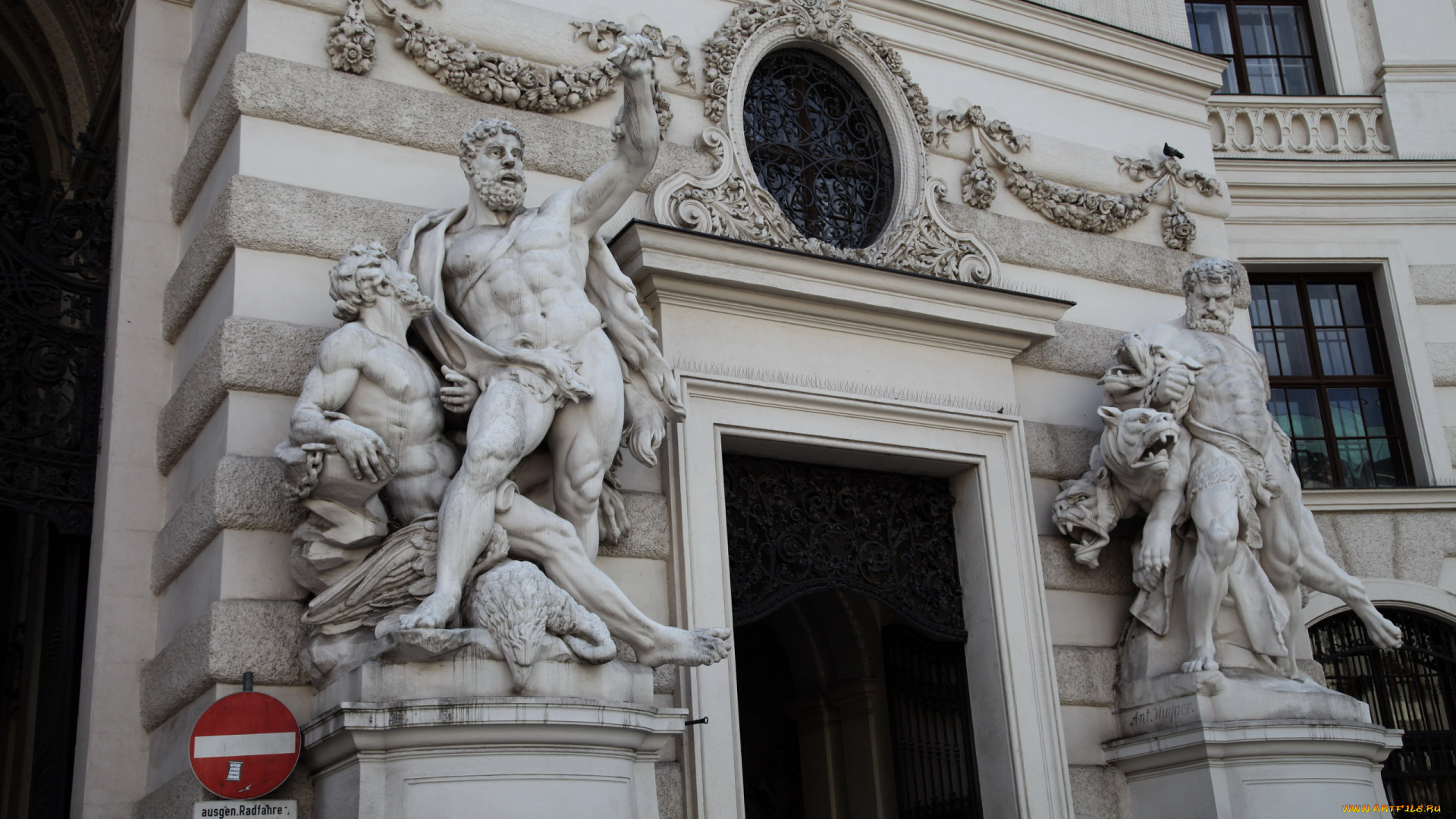 города, вена, , австрия, скульптуры