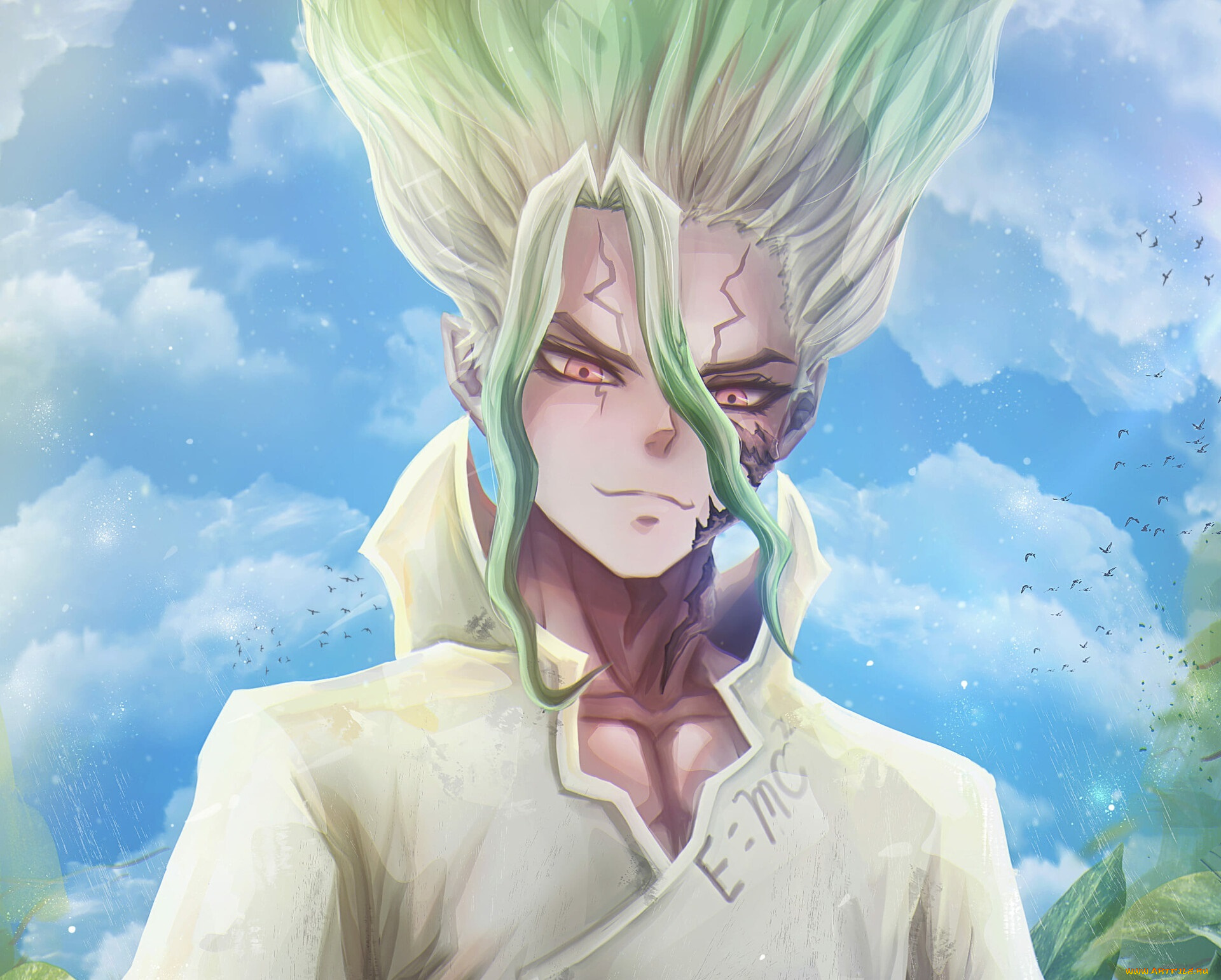 аниме, dr, , stone, stone