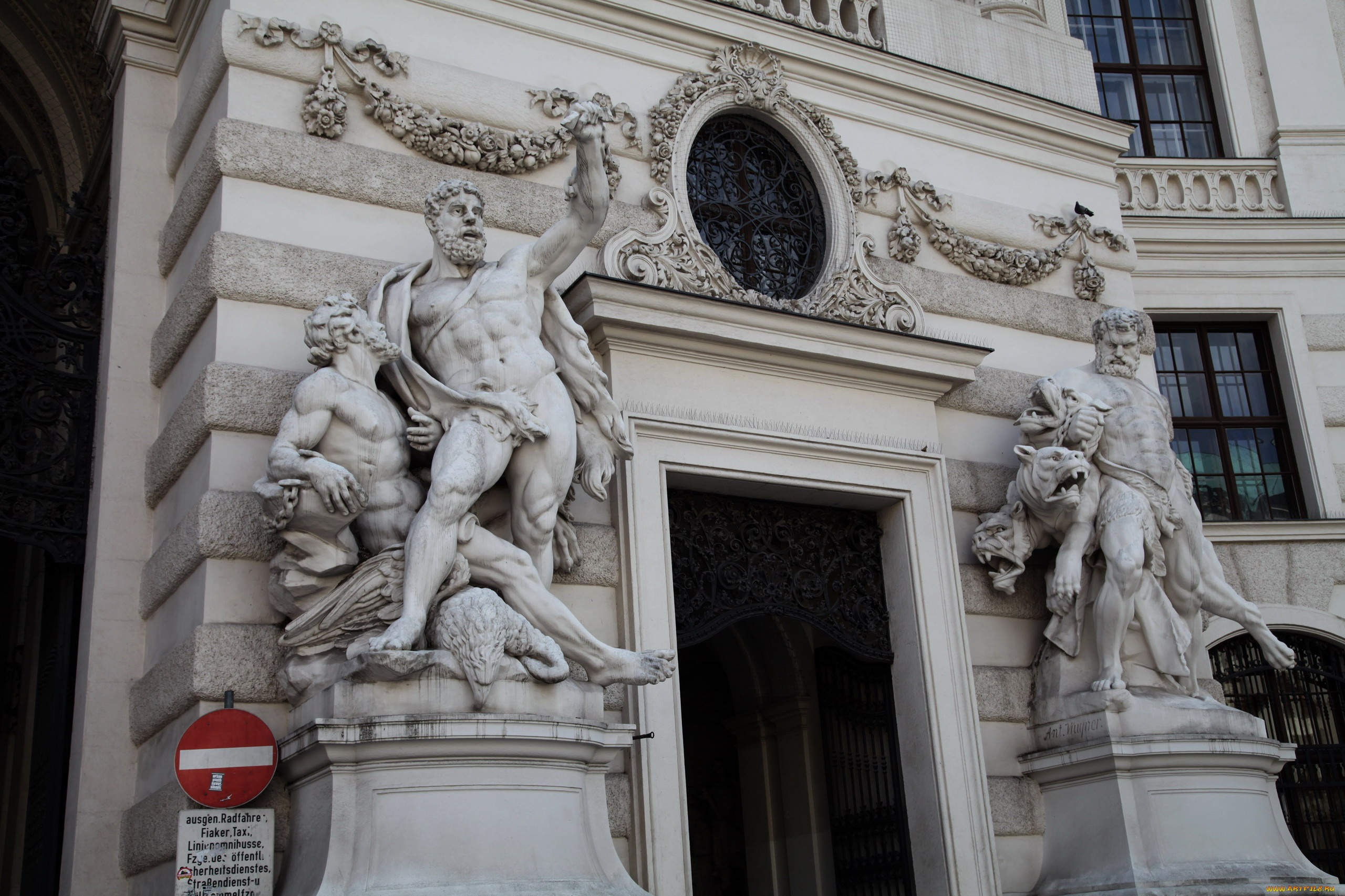 города, вена, , австрия, скульптуры