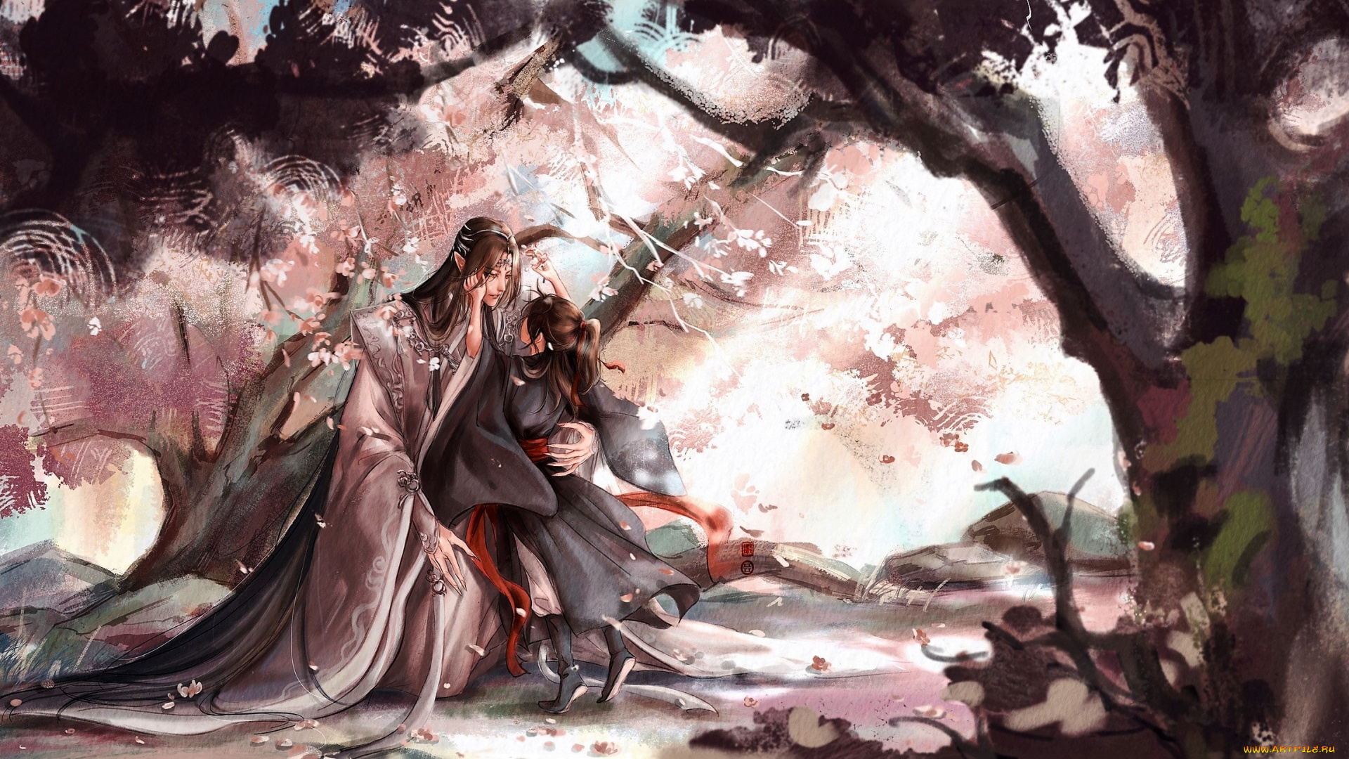 аниме, mo, dao, zu, shi, вэй, усянь, лань, ванцзы, лес, эльф