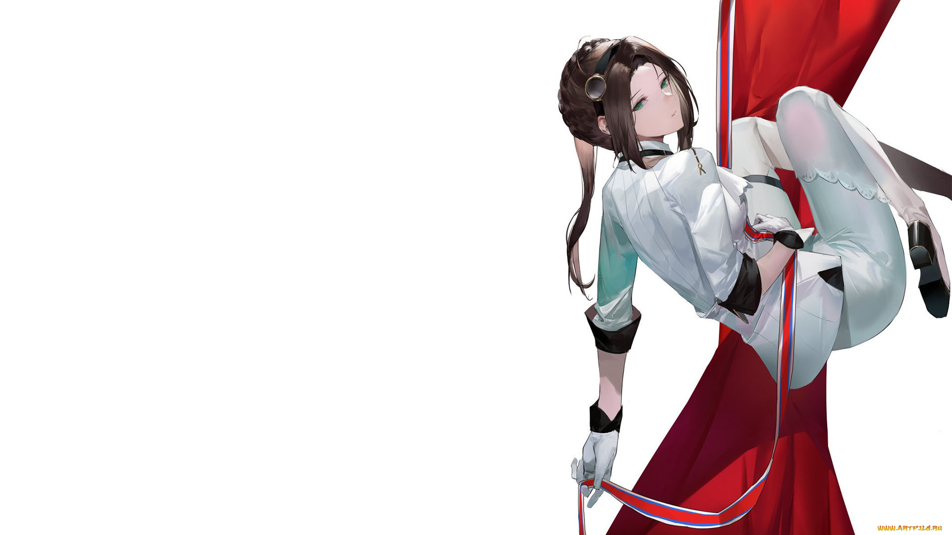 аниме, unknown, , другое, , девушка, лента, ткань