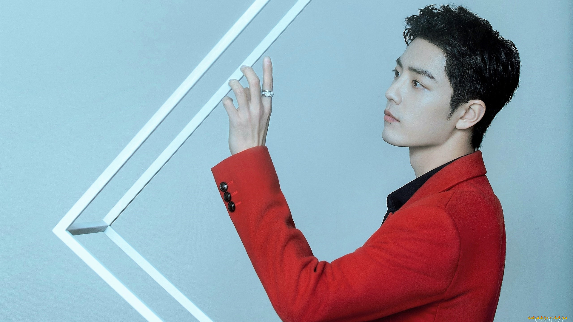 мужчины, xiao, zhan, актер, пиджак, конструкция