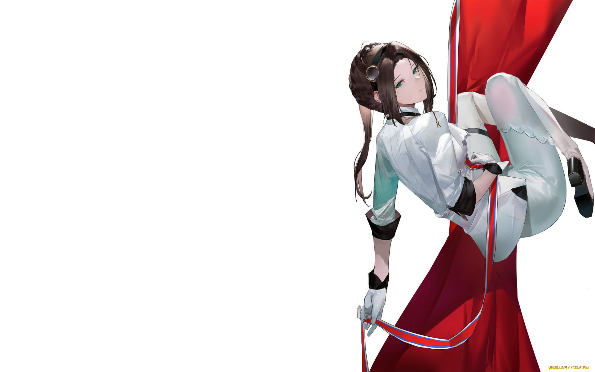 аниме, unknown, , другое, , девушка, лента, ткань