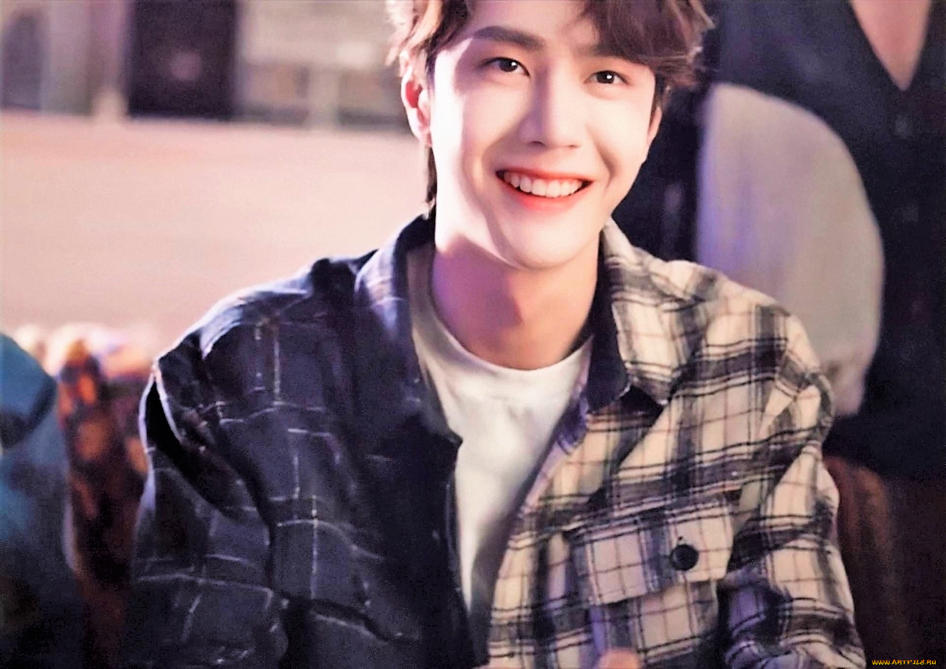 мужчины, wang, yi, bo, лицо, улыбка, рубашка