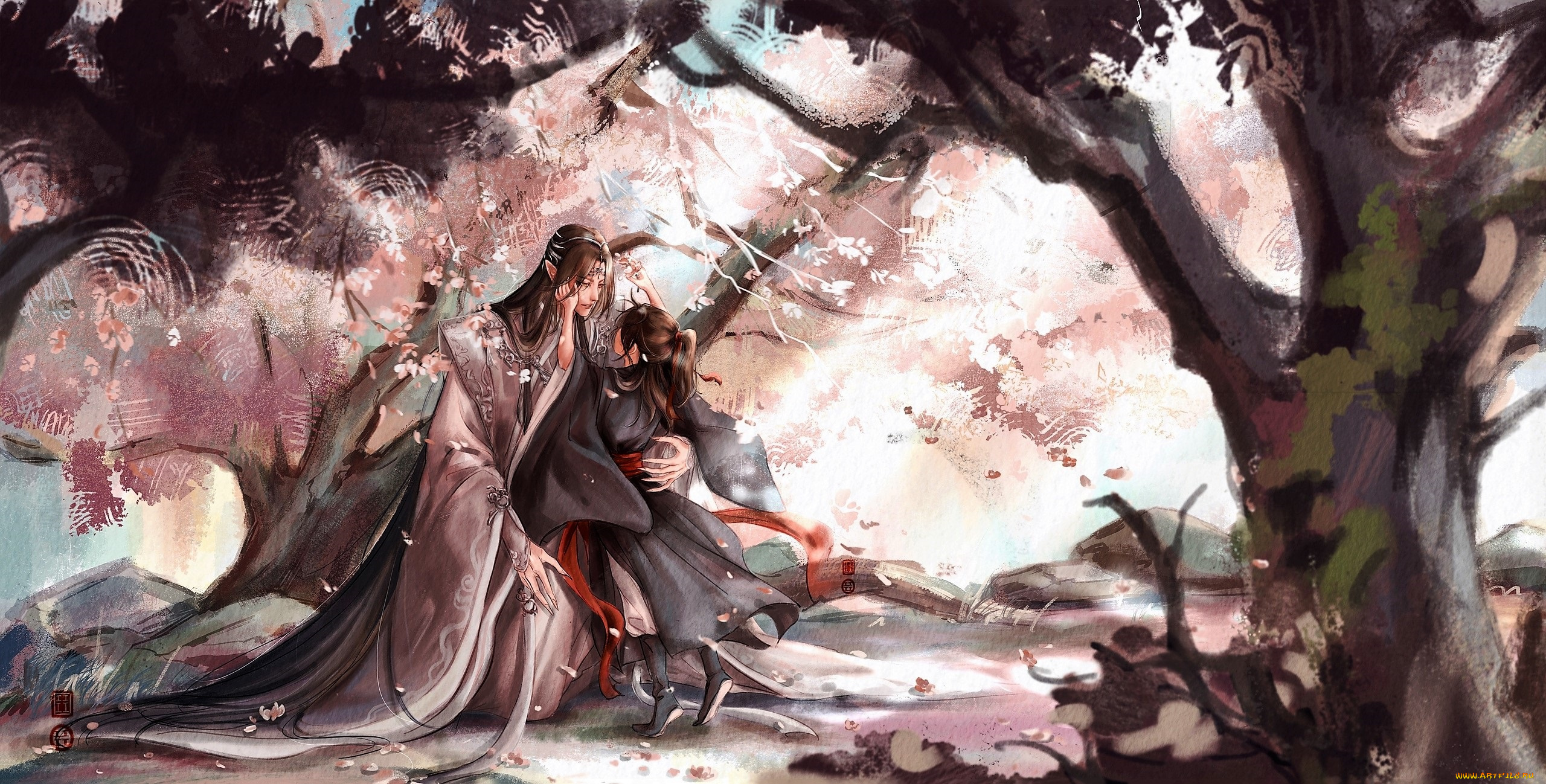 аниме, mo, dao, zu, shi, вэй, усянь, лань, ванцзы, лес, эльф