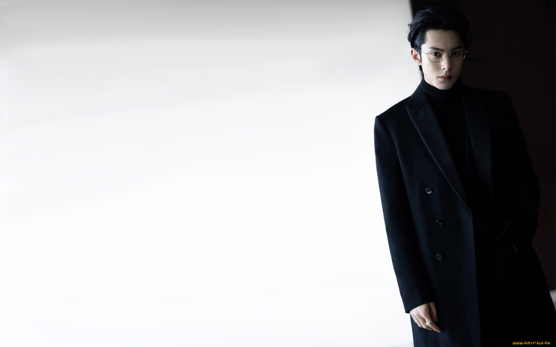 мужчины, wang, hedi, , dylan, wang, актер, очки, пальто