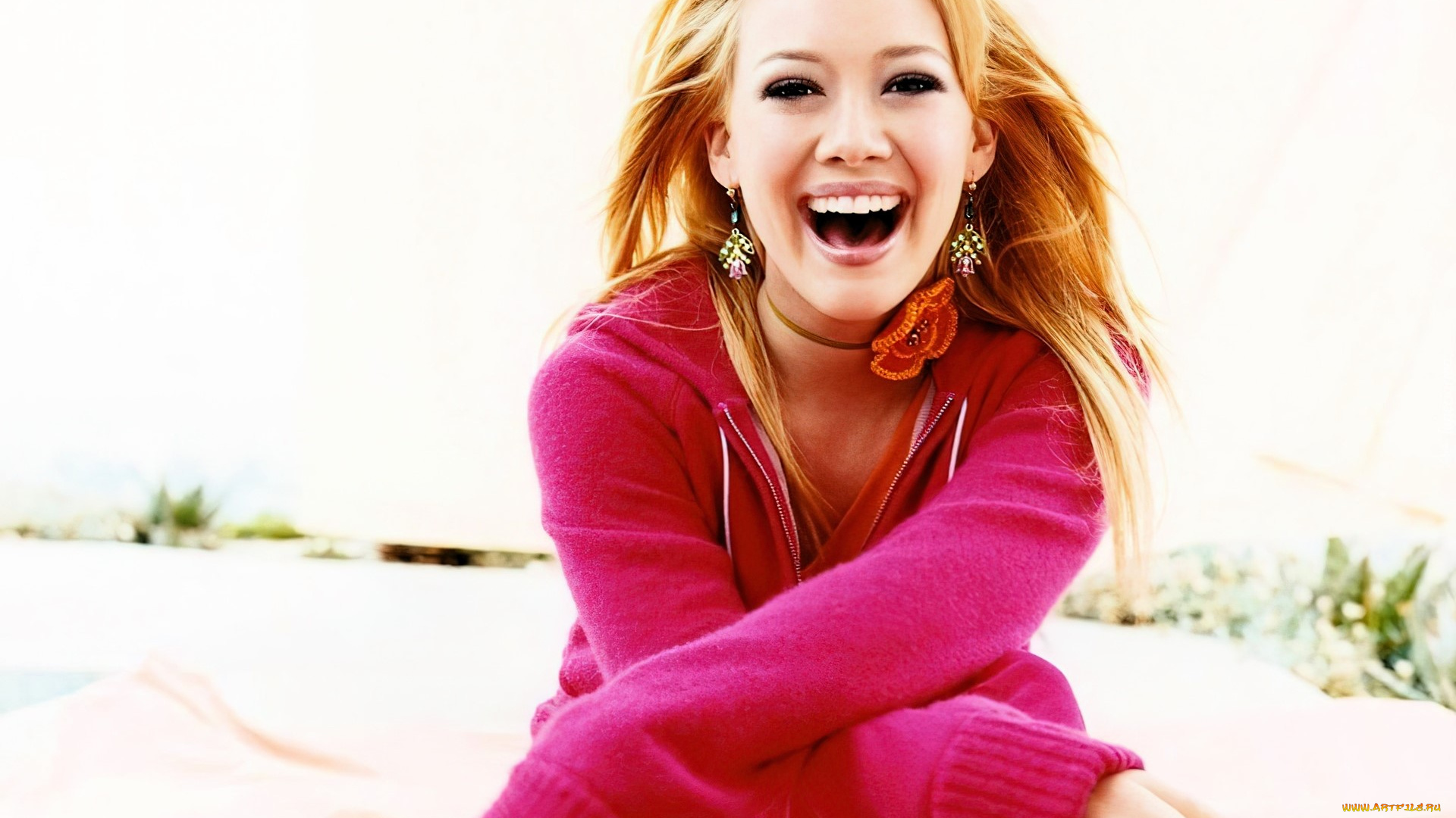 девушки, hilary, duff, блондинка, кофта