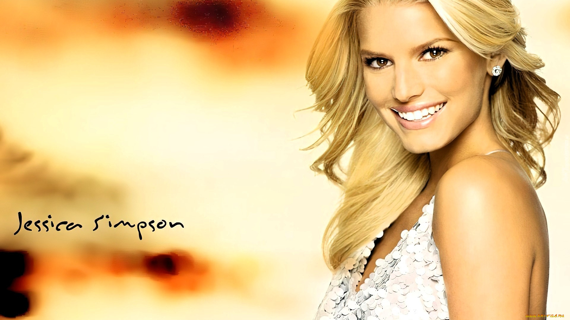 девушки, jessica, simpson, блондинка, лицо, топ