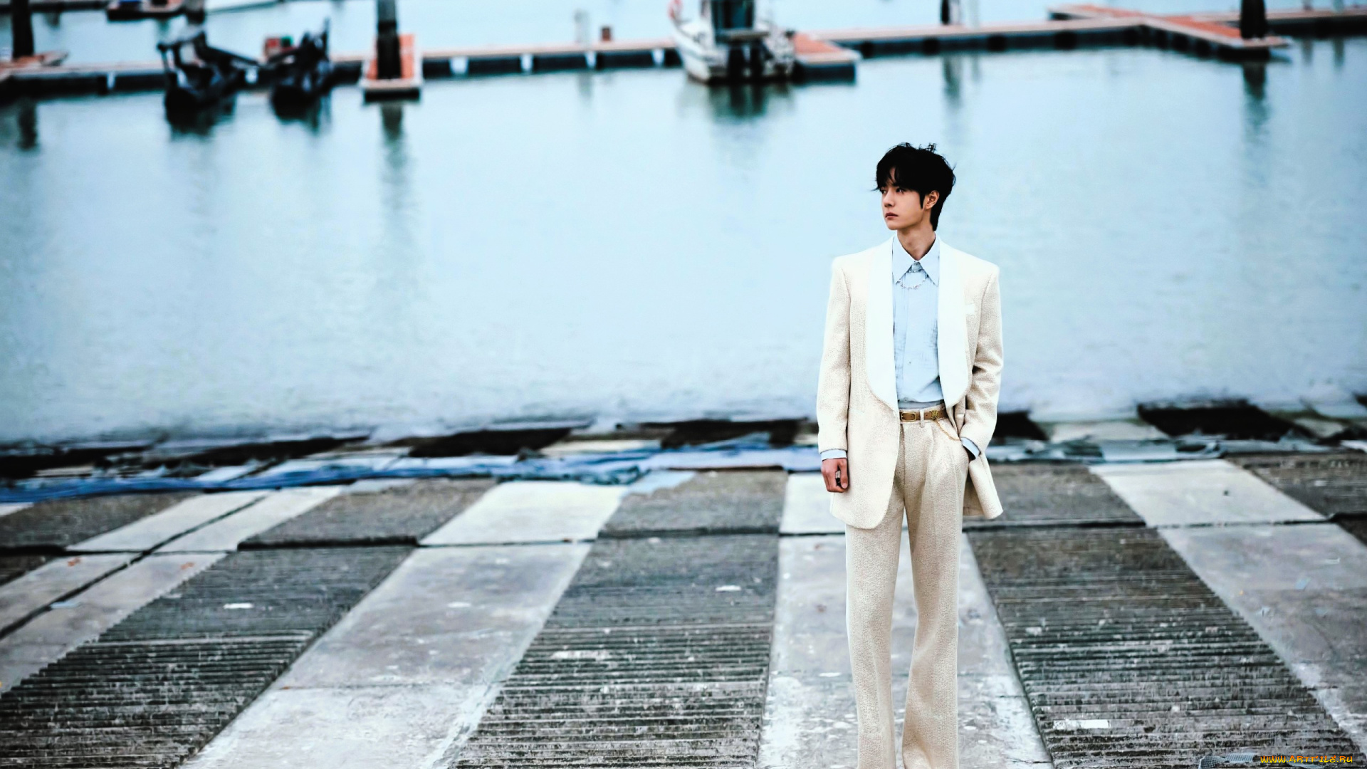 мужчины, wang, yi, bo, актер, костюм, причал