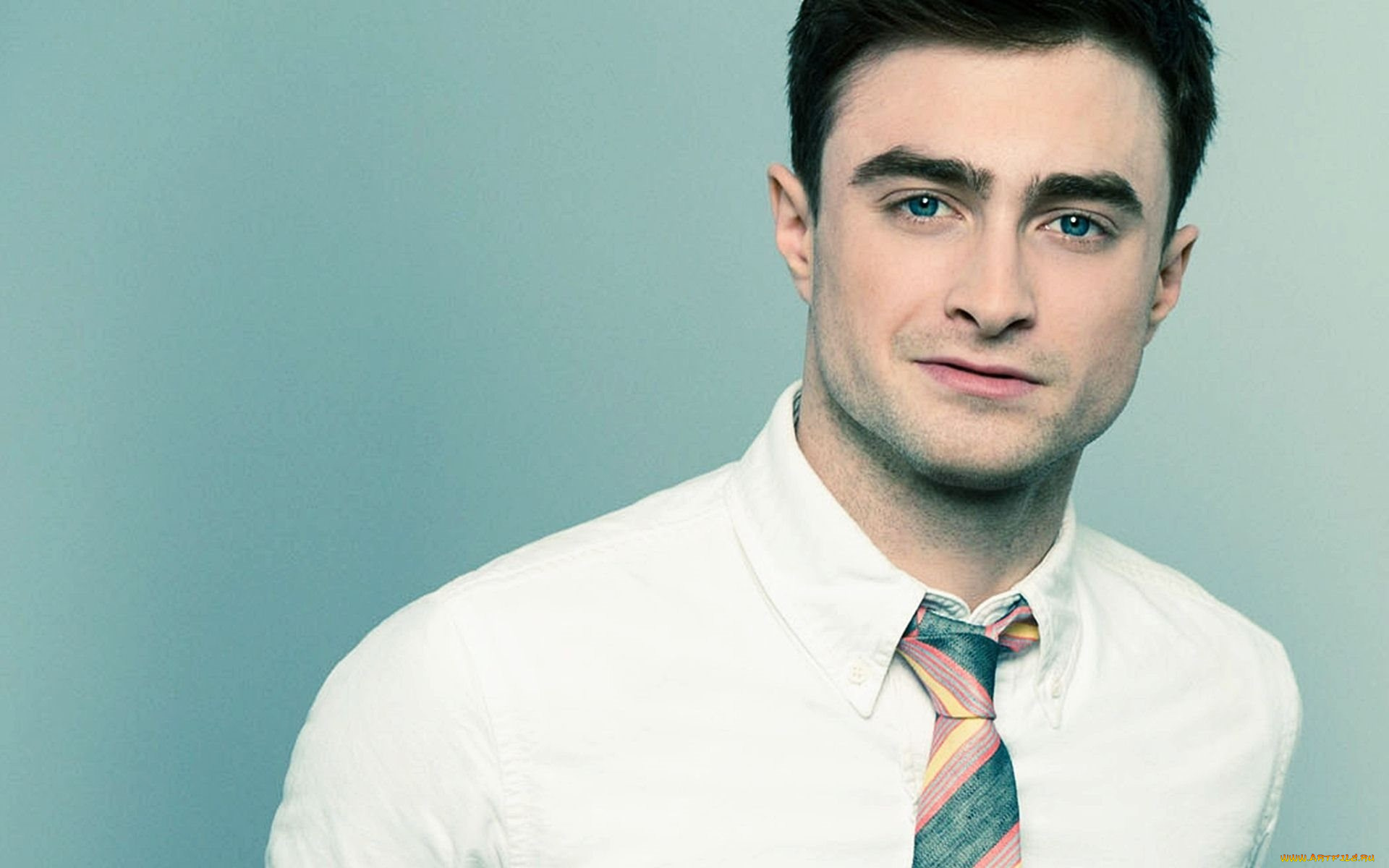 мужчины, daniel, radcliffe, актер, белая, рубашка, галстук