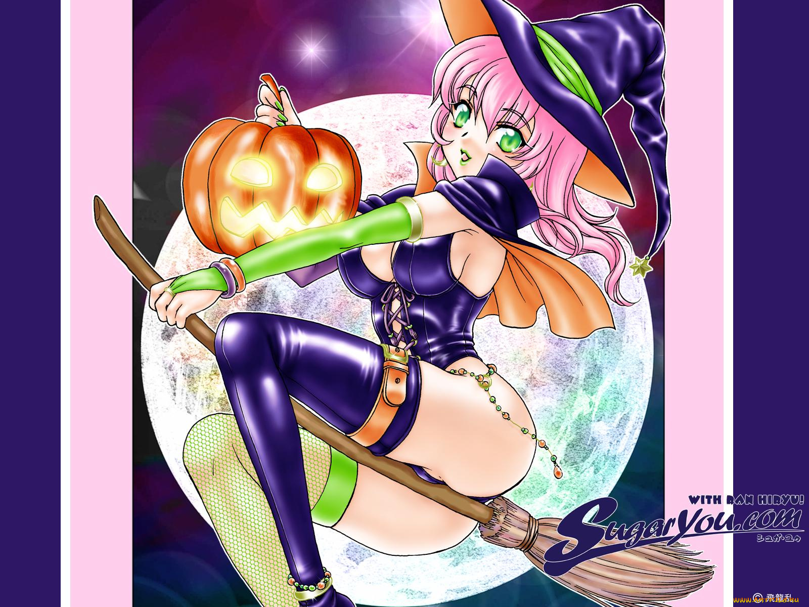 аниме, halloween, magic