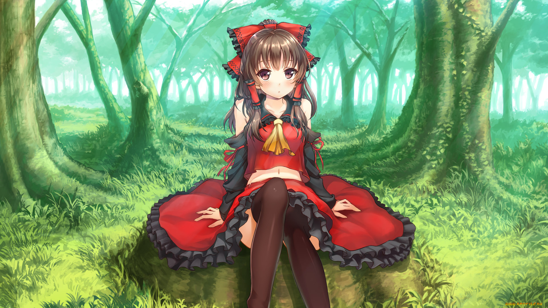 hakurei, reimu, аниме, touhou