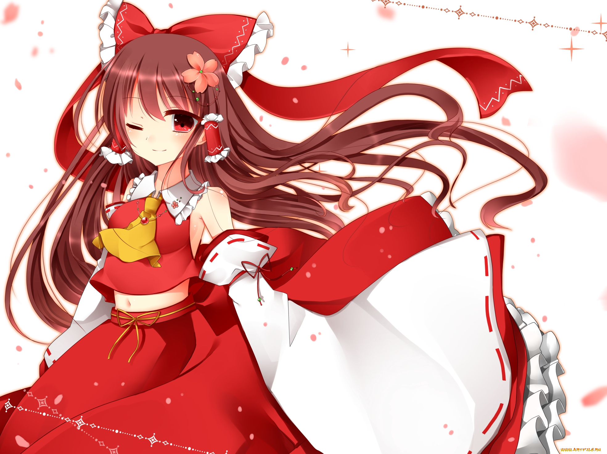hakurei, reimu, аниме, touhou
