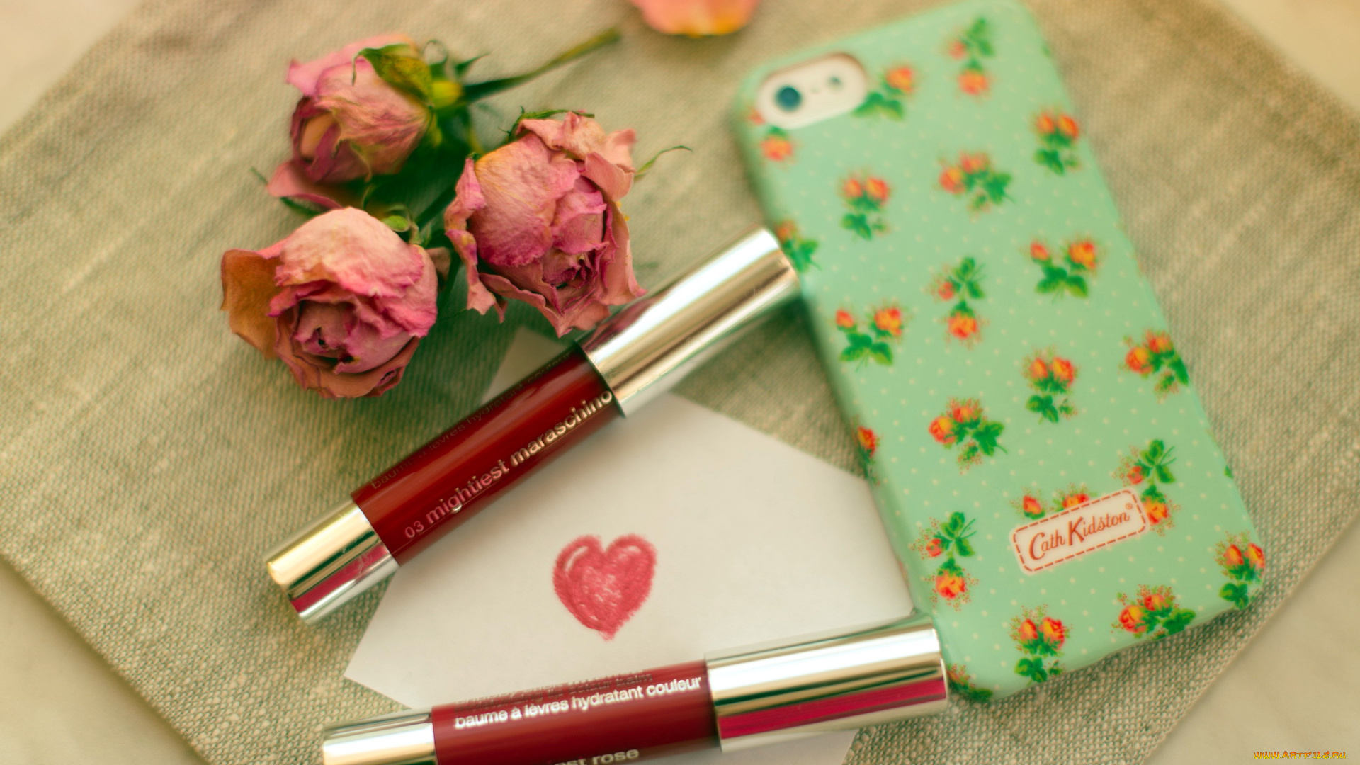 разное, косметика, , духи, помада, розы, телефон