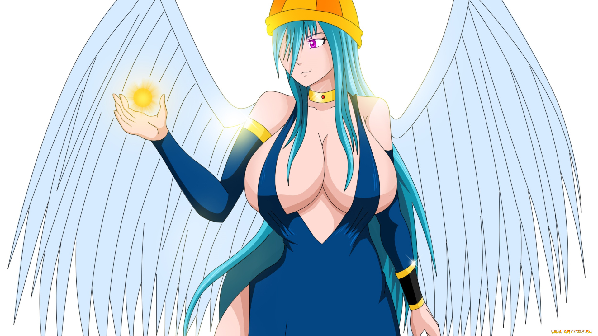 разное, арты, ангел, фон, взгляд, девушка