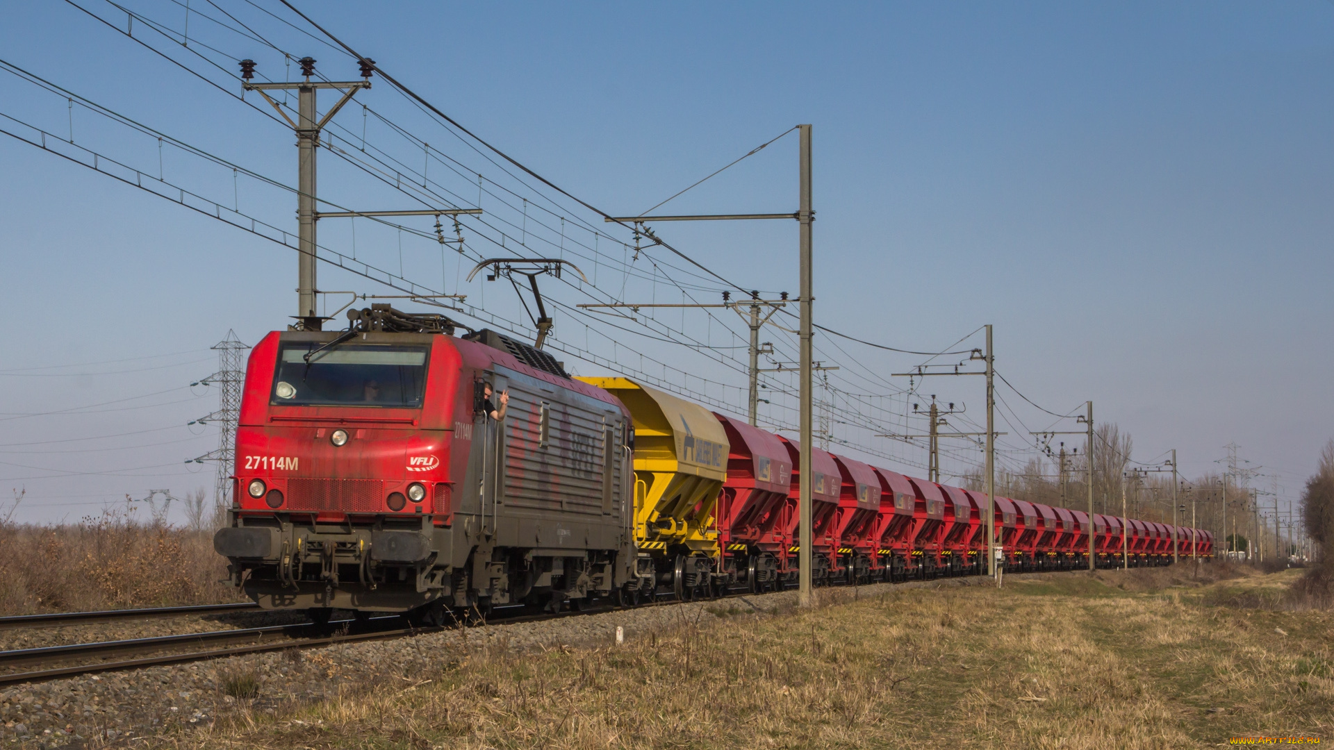 техника, электрички, железная, дорога, локомотив, состав