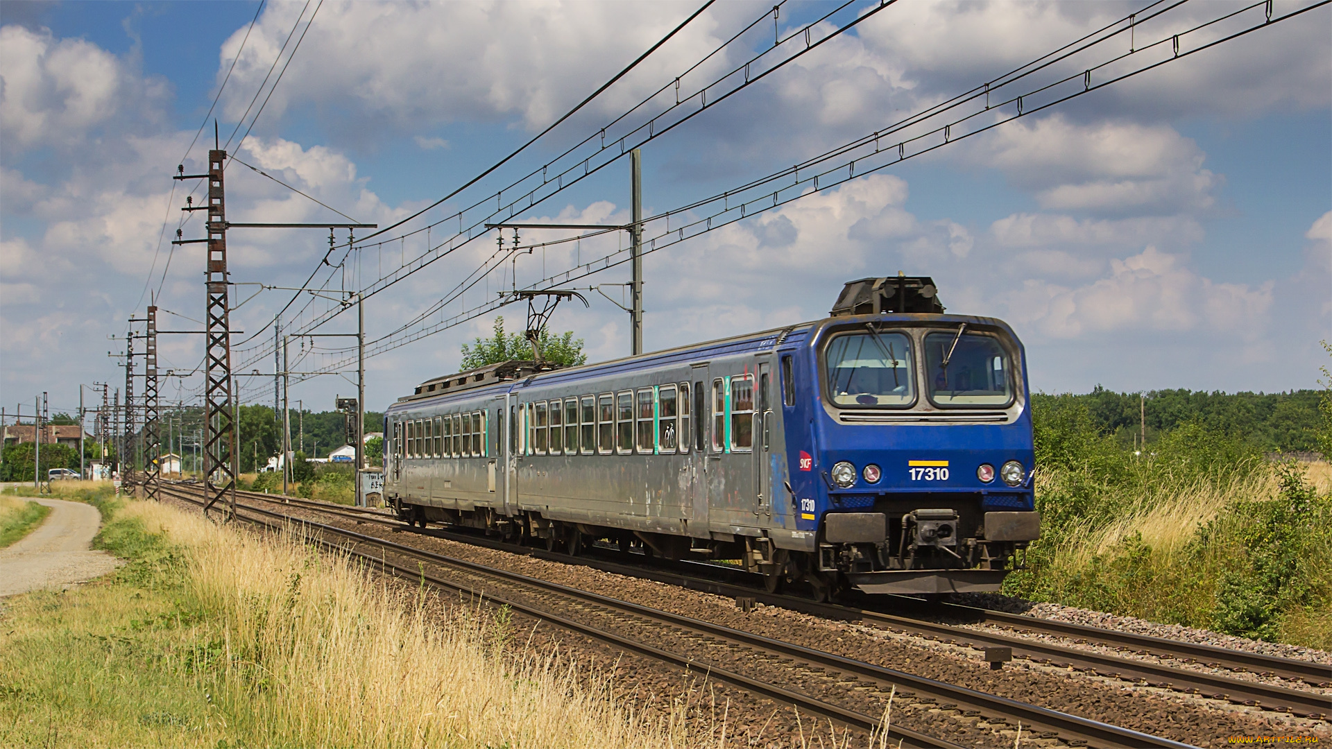 техника, электрички, железная, дорога, локомотив, состав