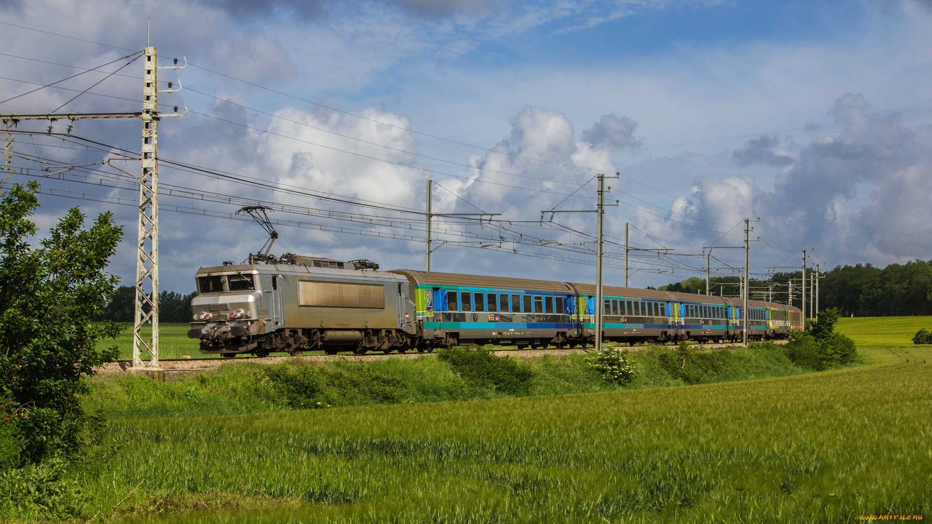 техника, электрички, железная, дорога, локомотив, состав