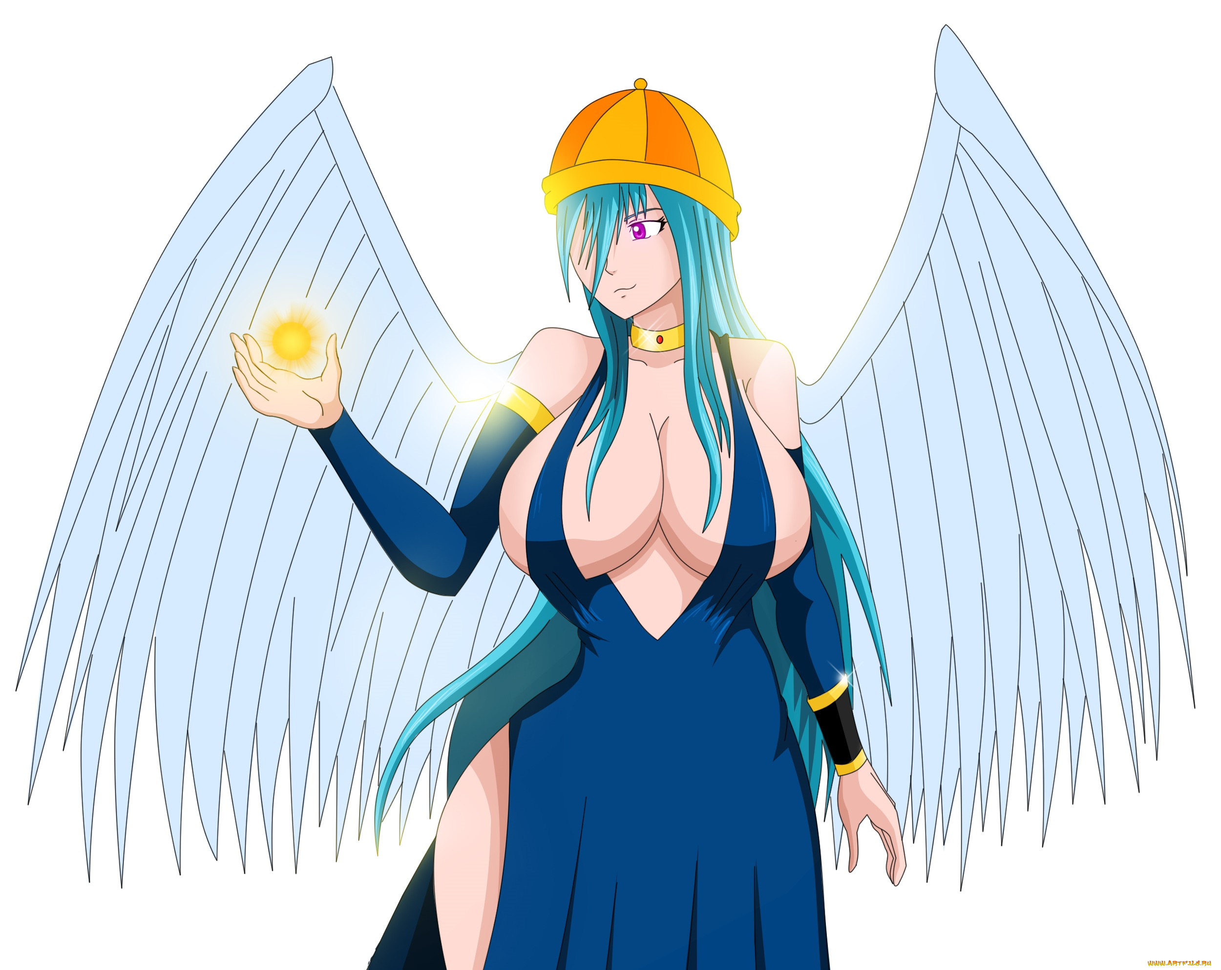 разное, арты, ангел, фон, взгляд, девушка